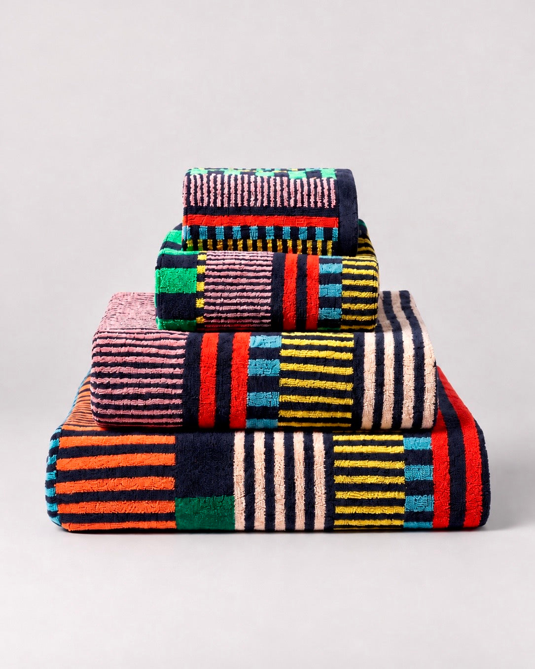 The Multi stripe Towels