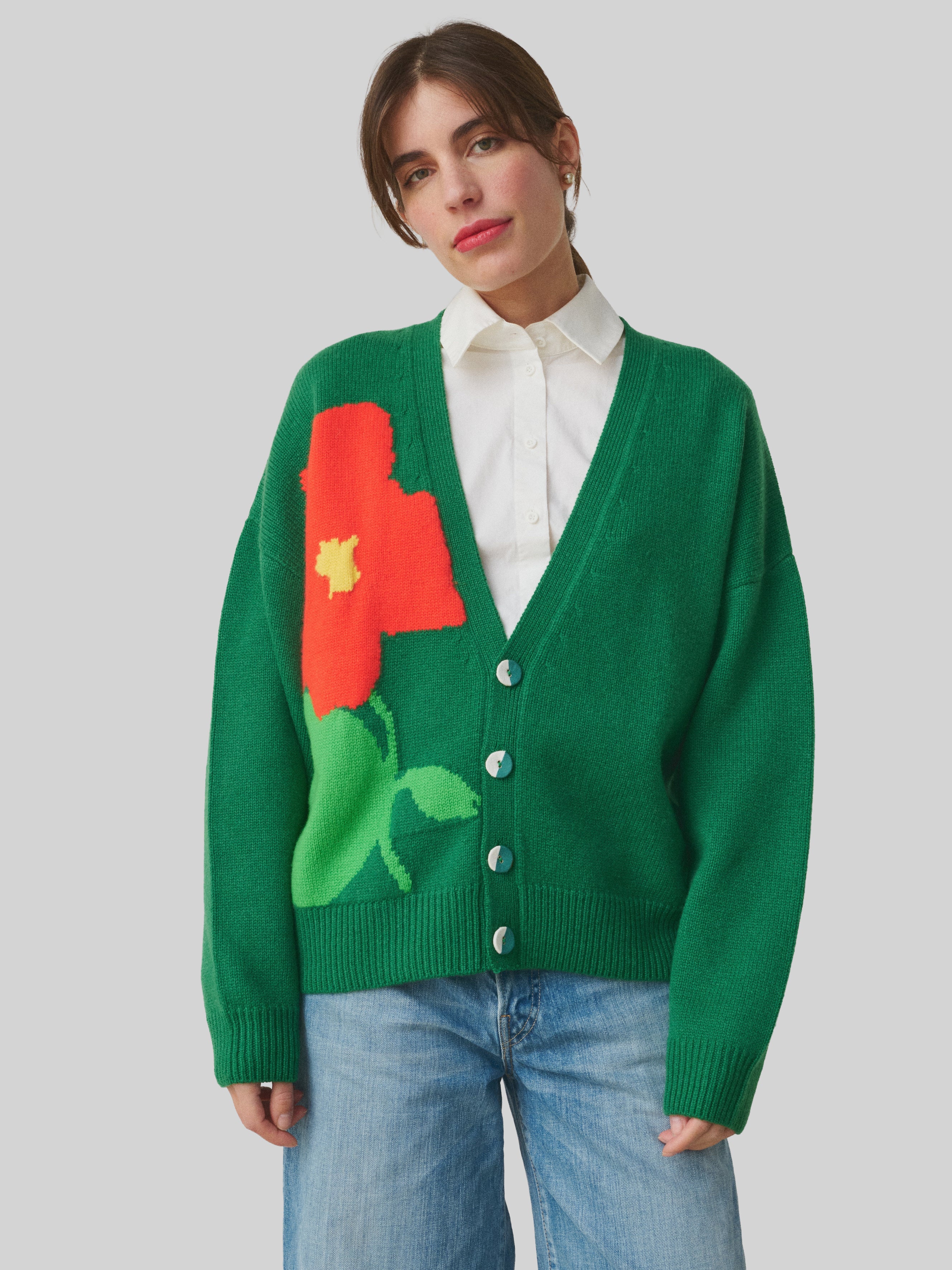 Big Flower Cardigan by Mii Collection