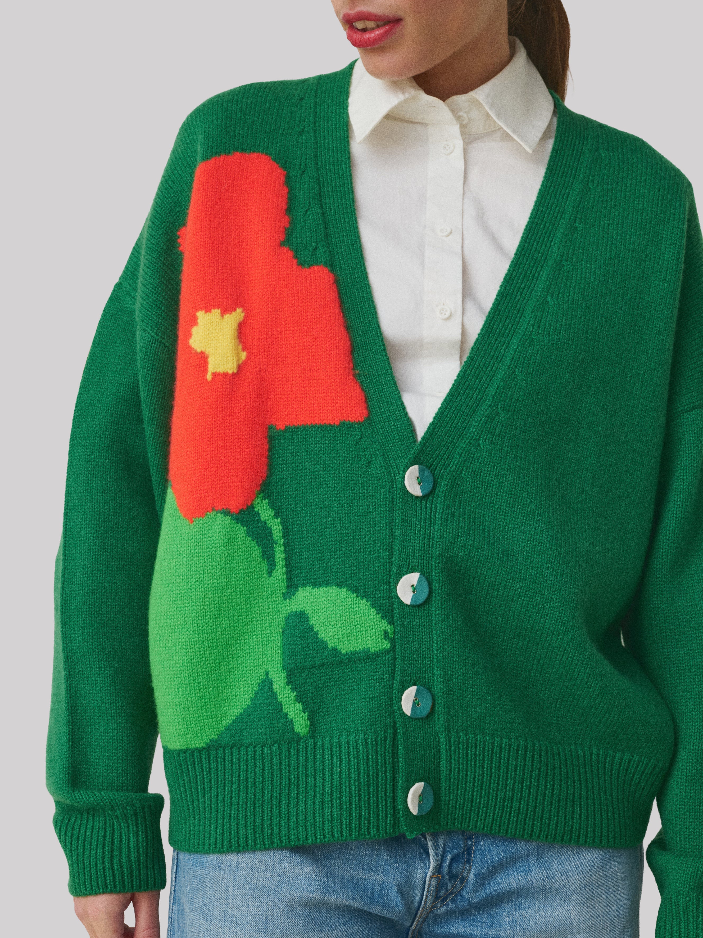 Big Flower Cardigan by Mii Collection