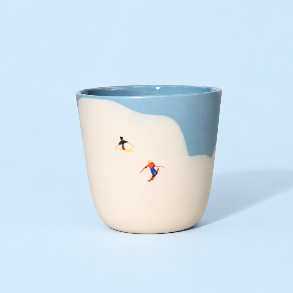Ski hand-painted cup
