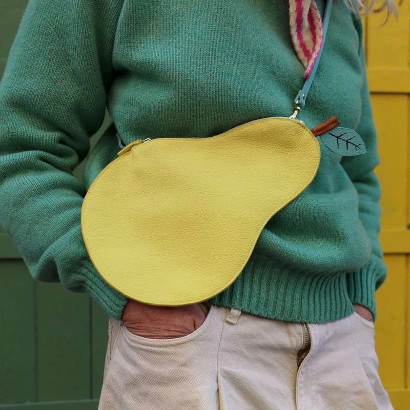 Pear Leather Bag by Donna Wilson