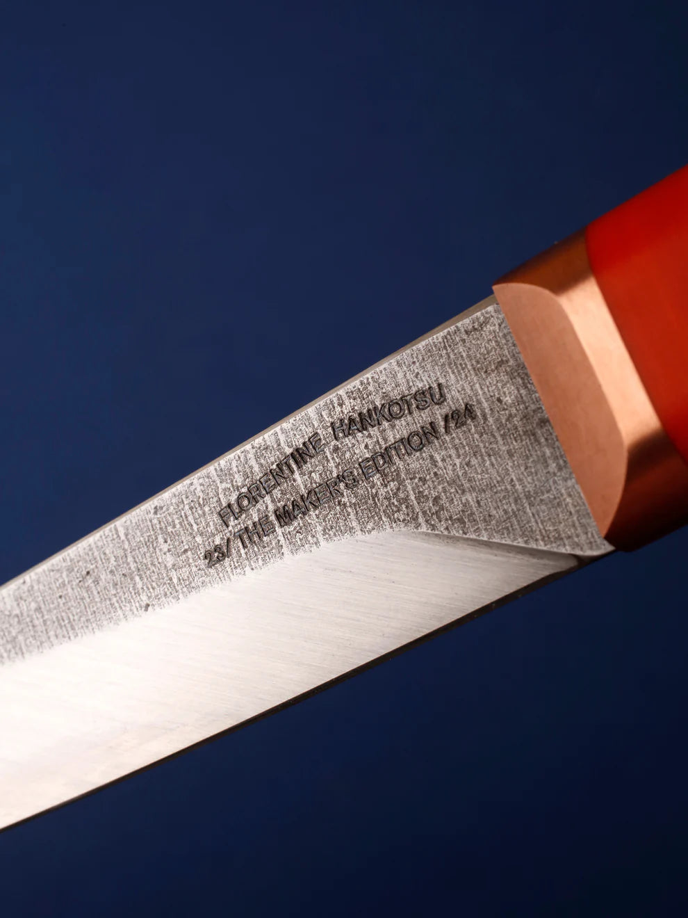 Orange Hankotsu, Maker's Edition Knife by Florentine Kitchen Knives