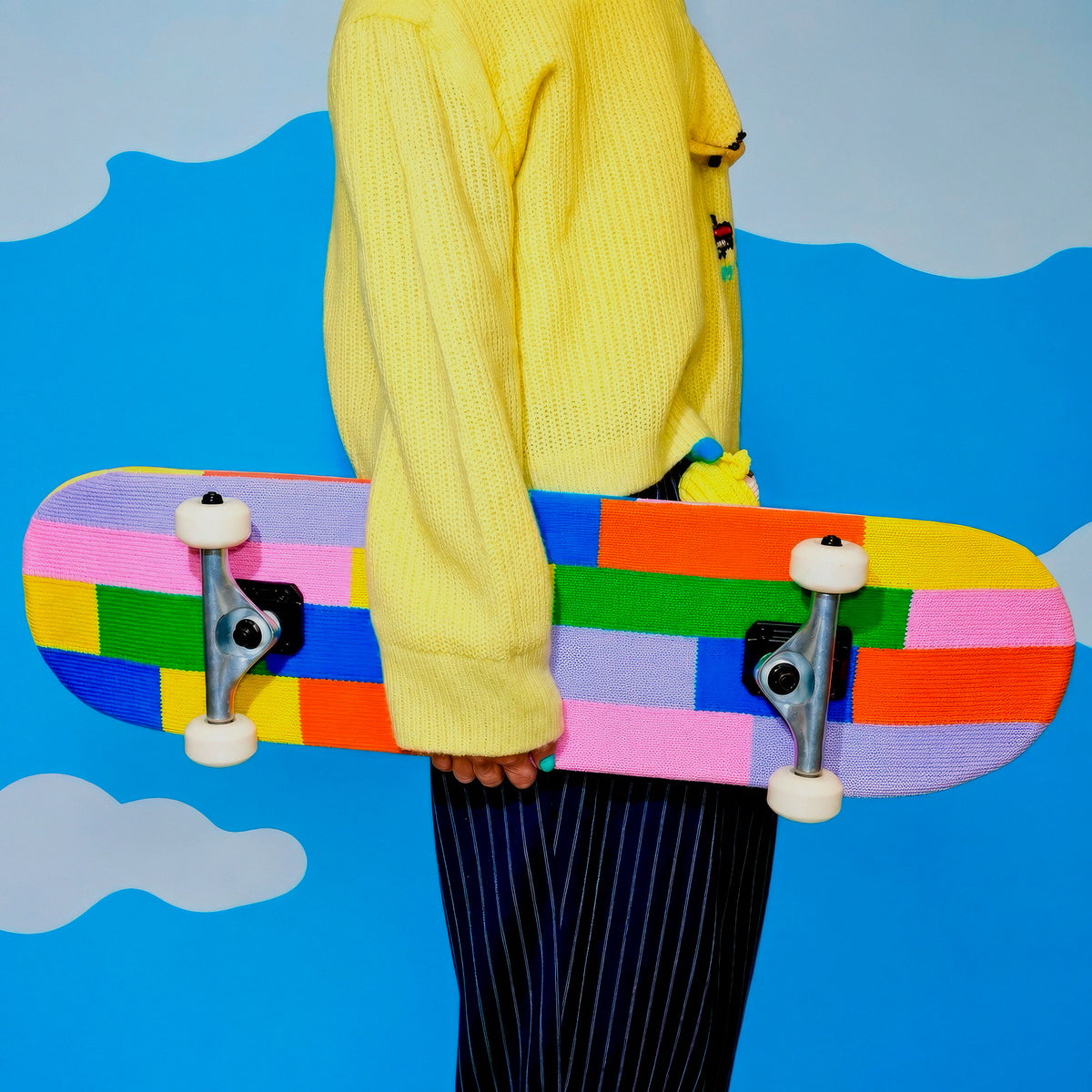 Knitted Skateboard by Mira Mikati