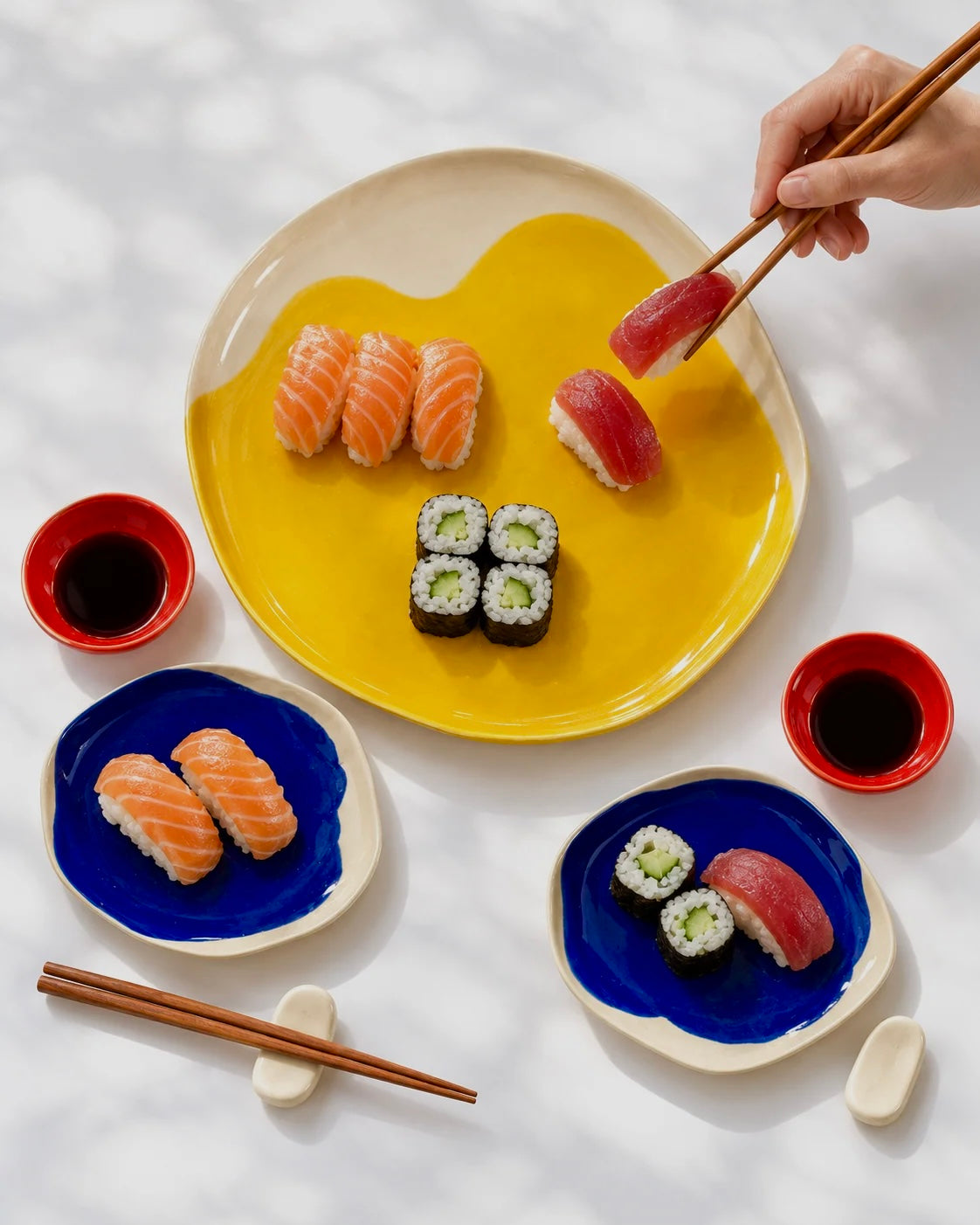 Porcelain Sushi Set for 2 by Pottery and poetry
