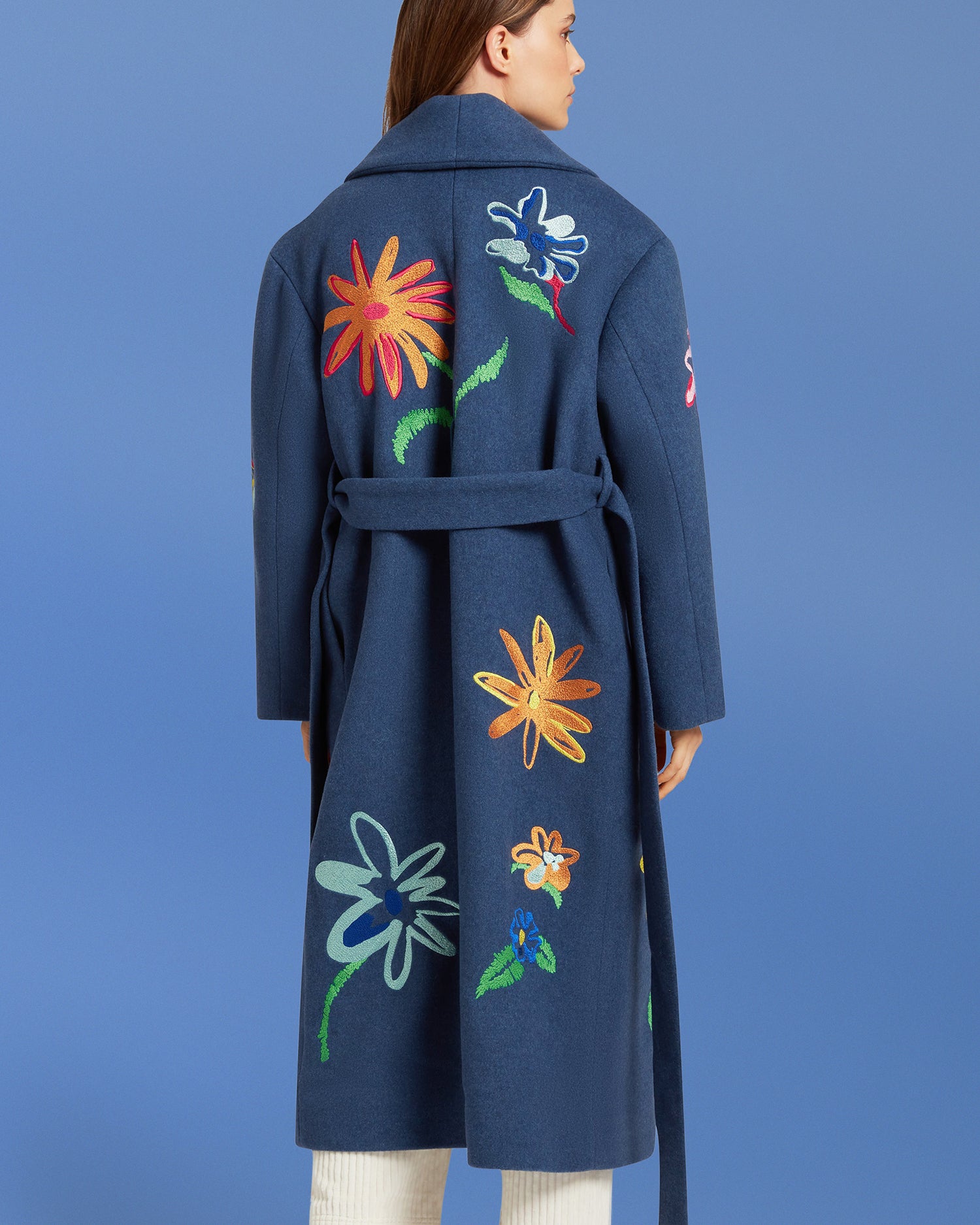 Embroidered Flower Coat