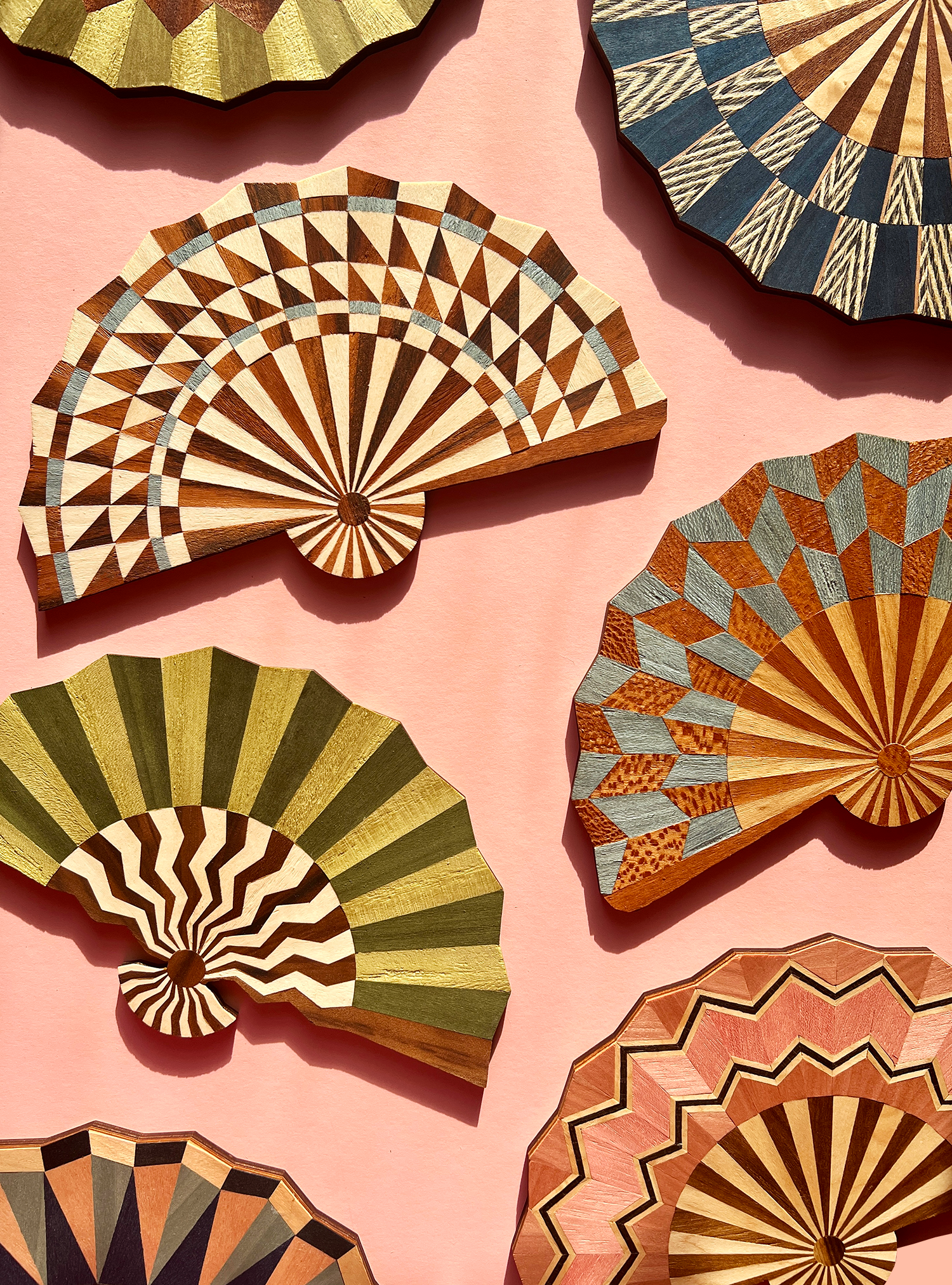 Marquetry Wall Fan