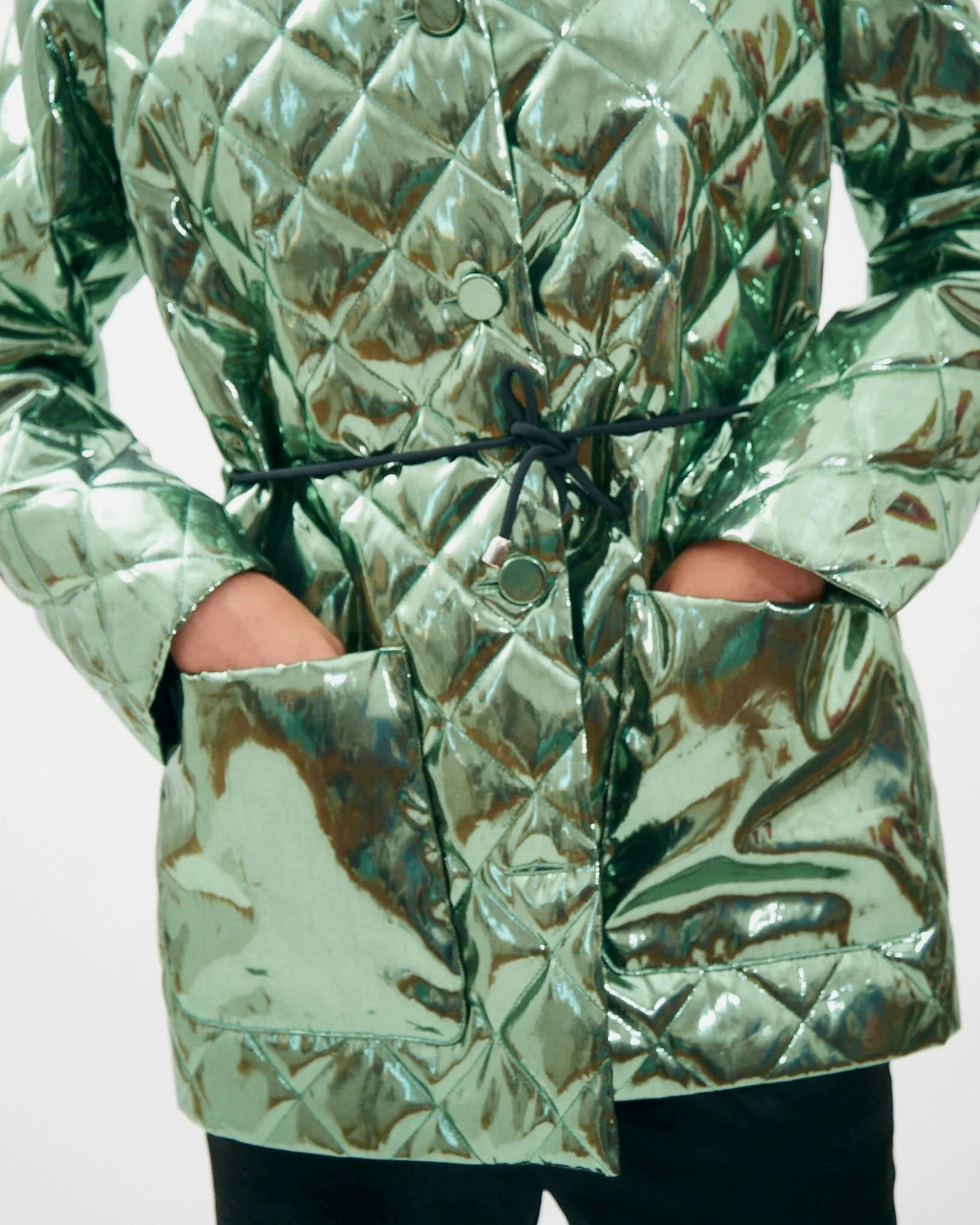 Lamè quilted jacket