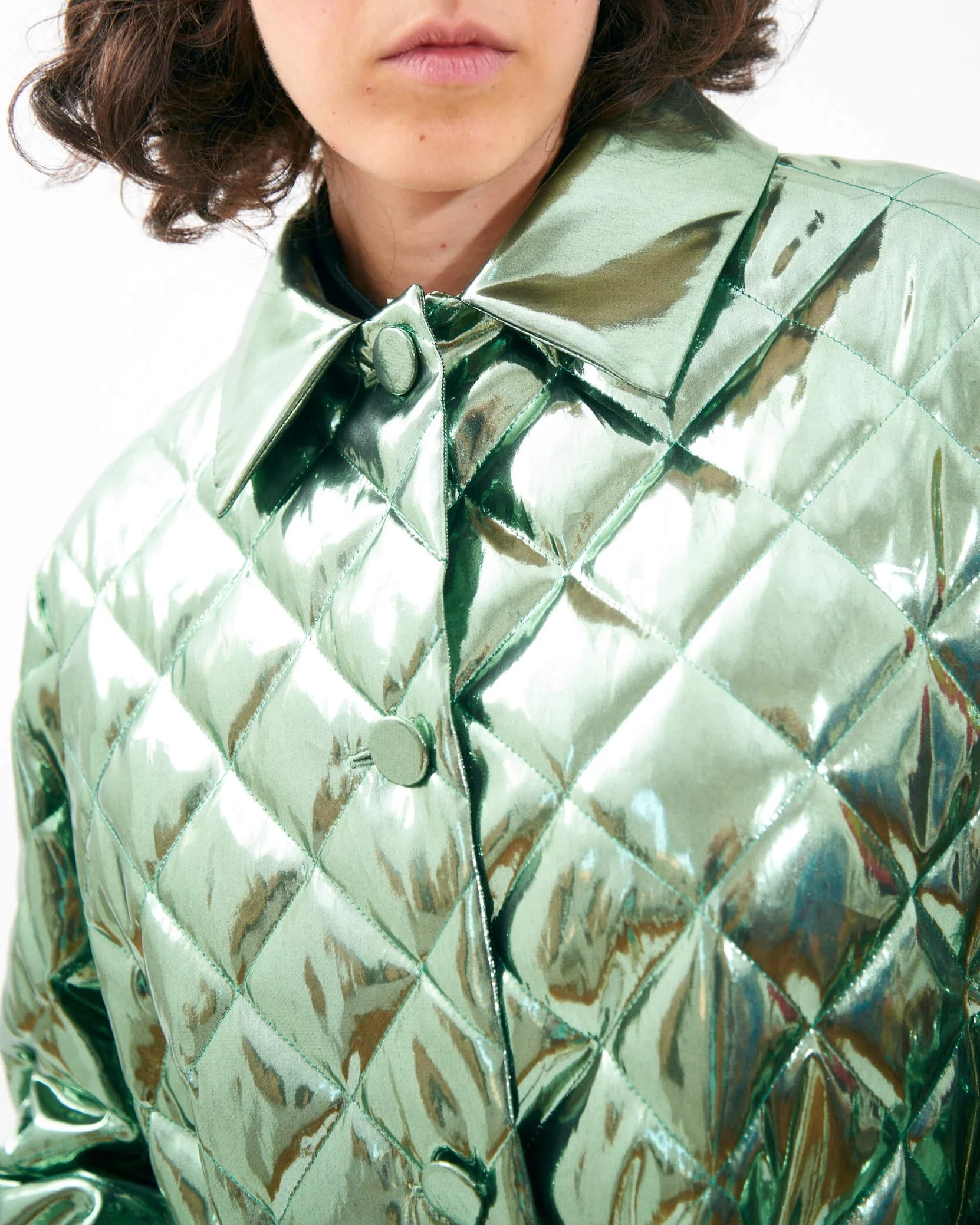 Lamè quilted jacket