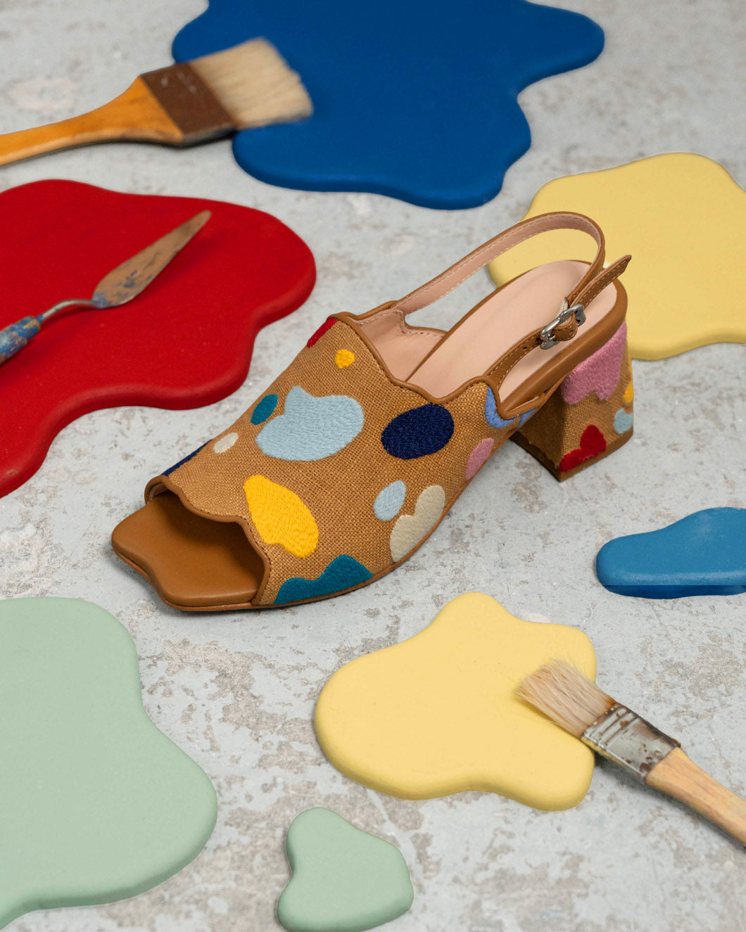 Artist Palette Mules by Jocie Juritz
