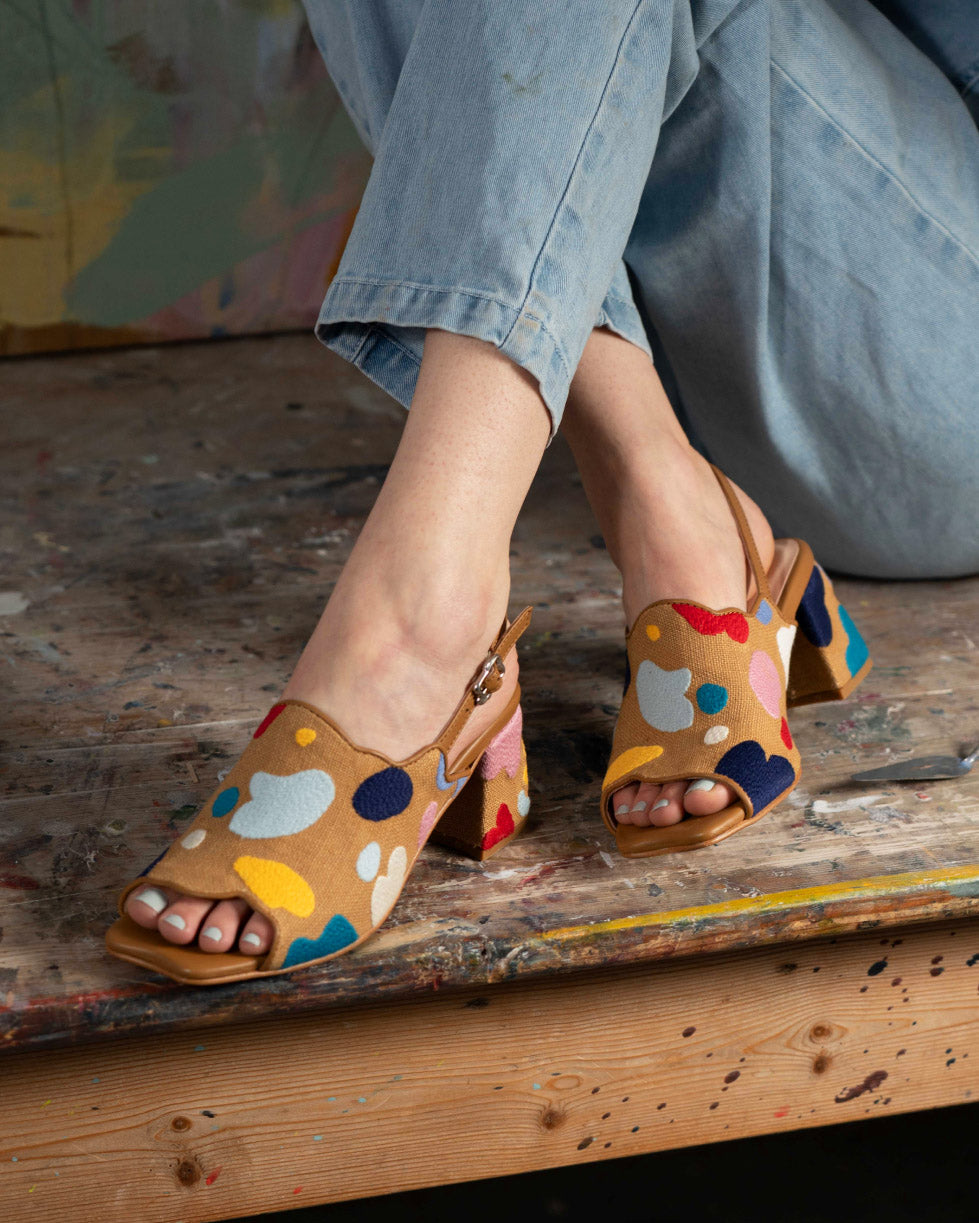Artist Palette Mules by Jocie Juritz