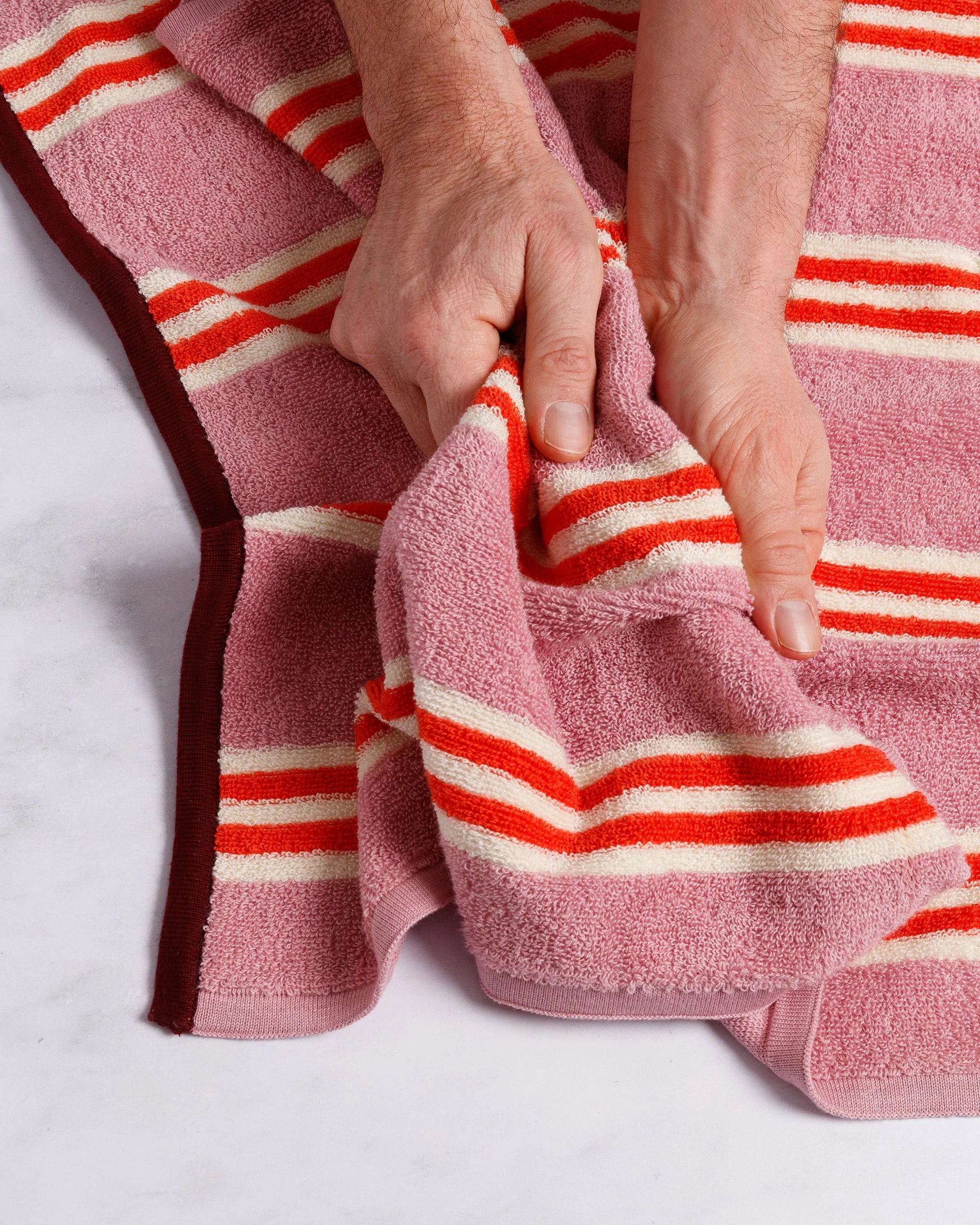 Stripe Terry Hand Towels by Sophie Home