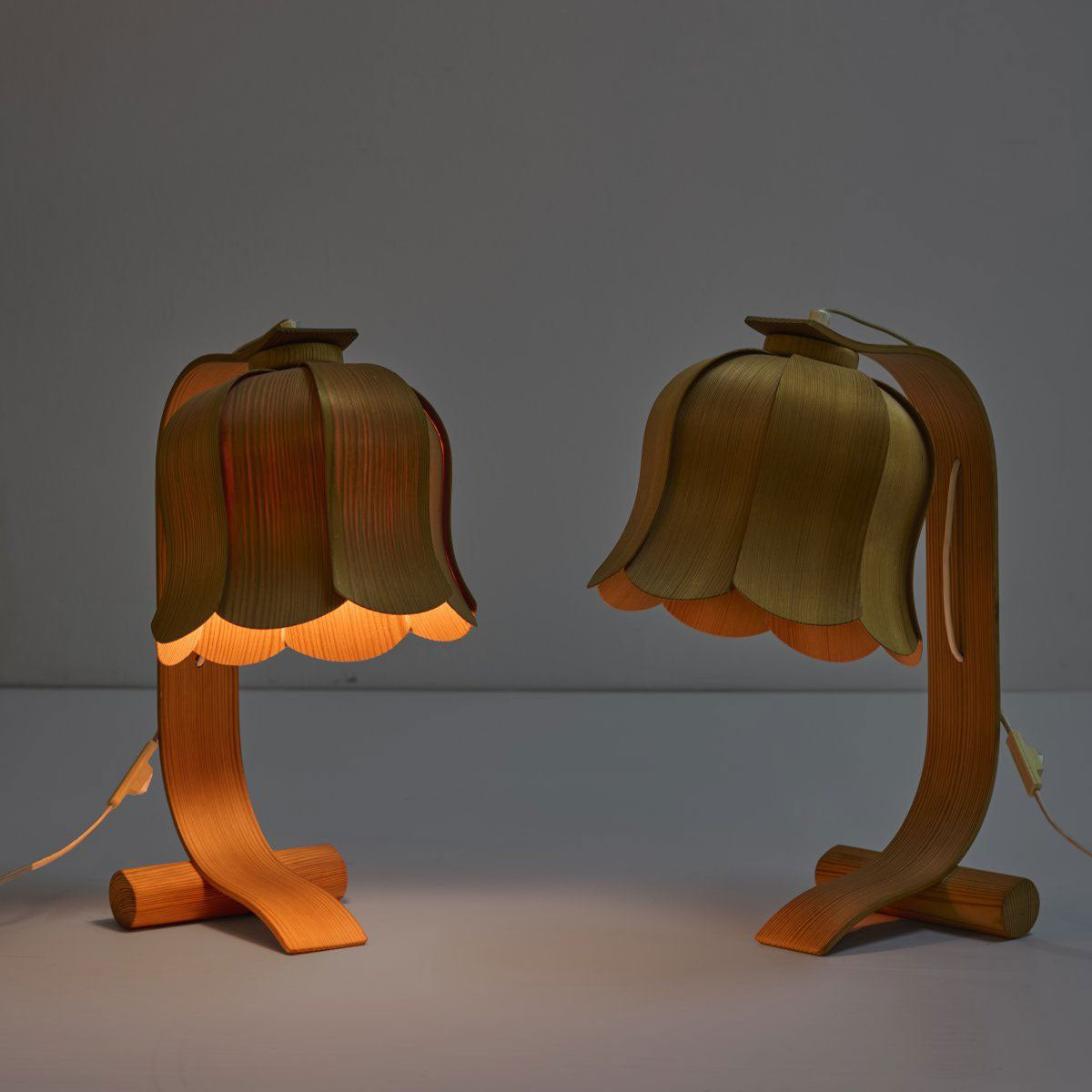 Bluebell Lamp Pair by Drouot
