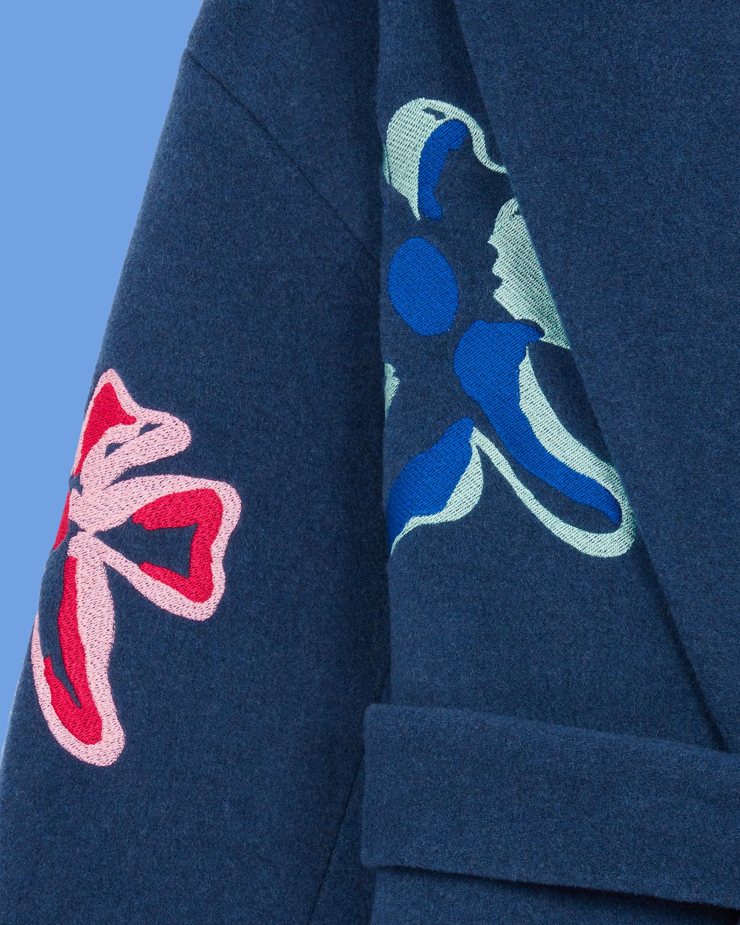 Embroidered Flower Coat