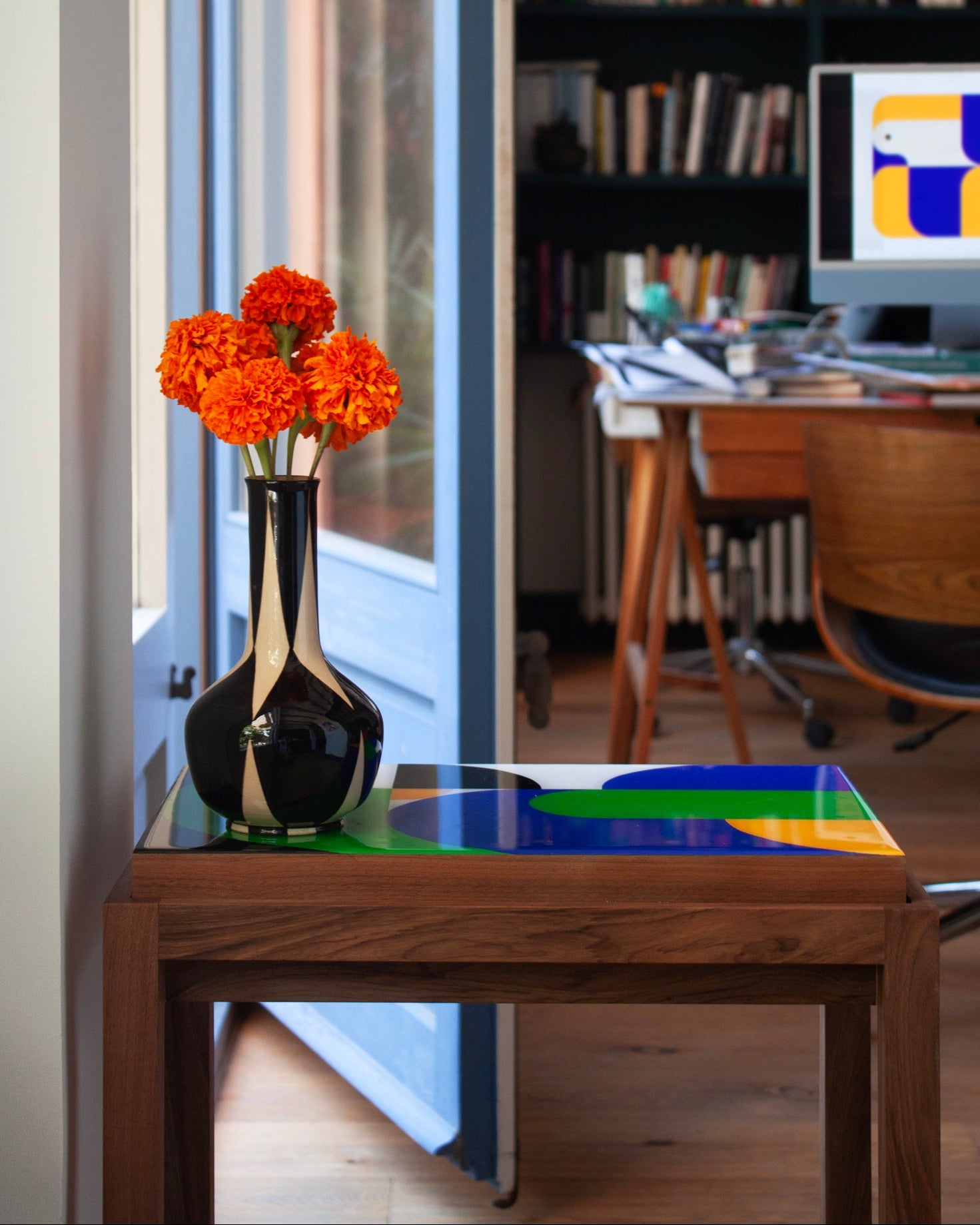 Nested Lines Reversible Console by Malika Favre - Alice Roux