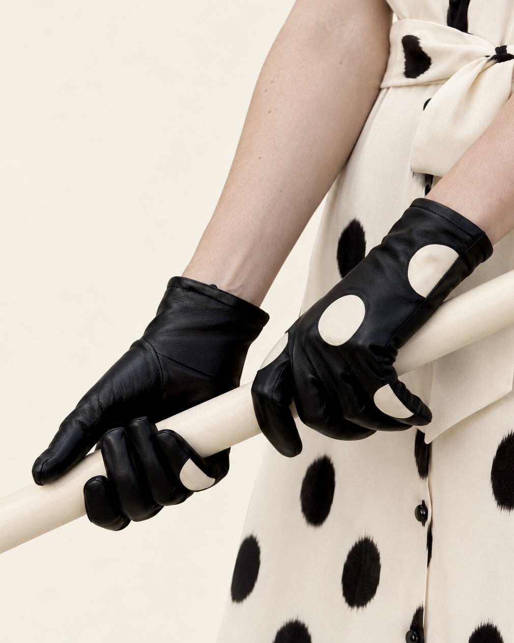 Polka Leather Gloves
