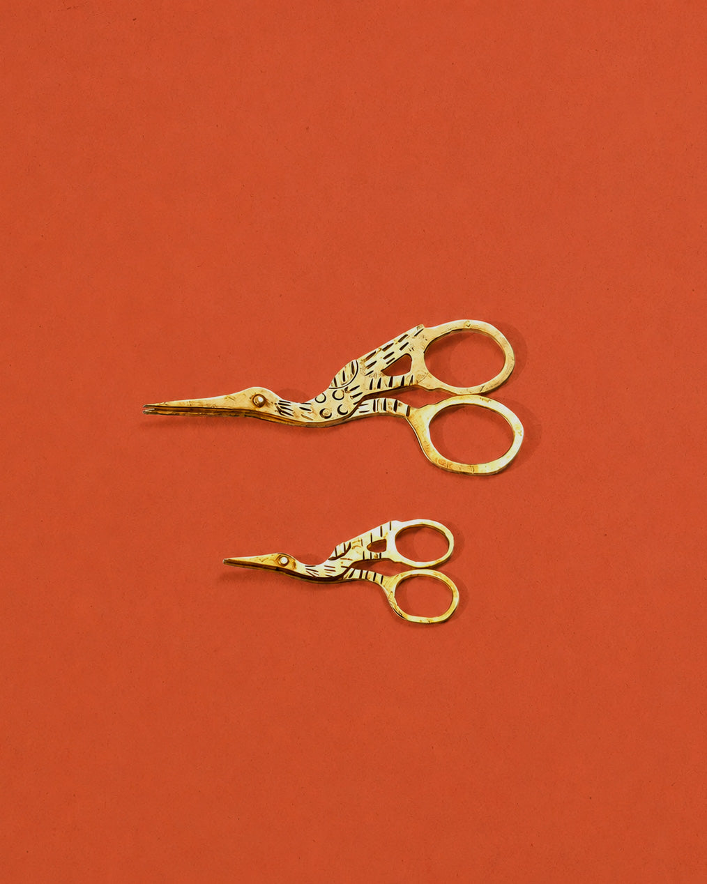 Stork Embroidery Scissor Earring by Fake Plastic Love