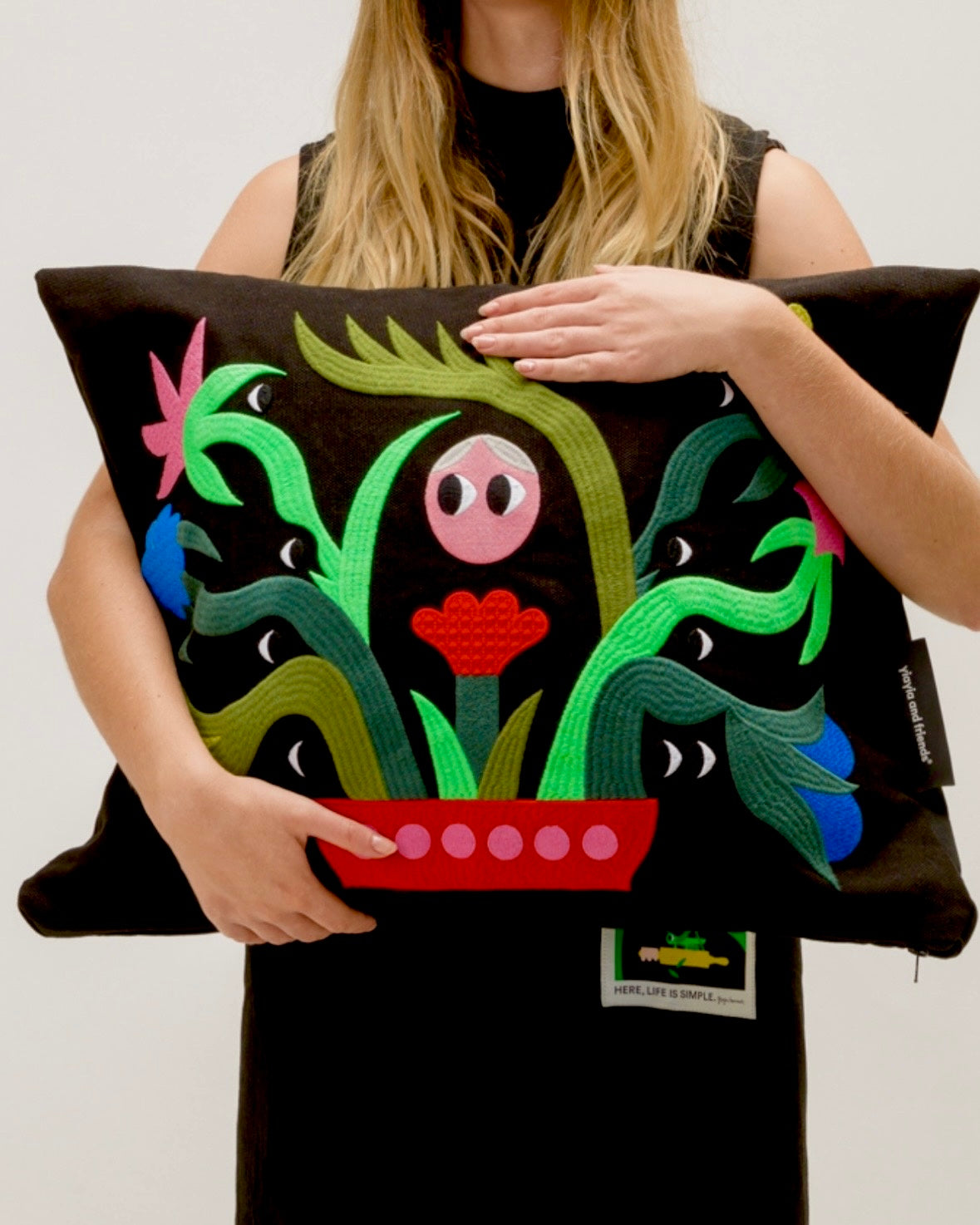 Yiayia Embroidered Pillowcase by Yiayia and Friends
