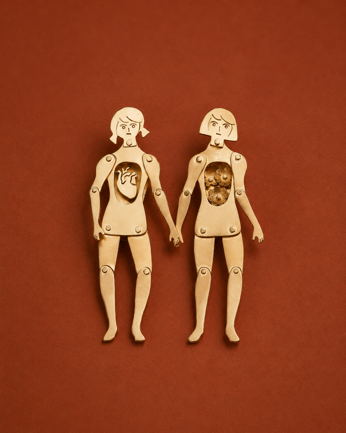 The articulated person earrings by Fake Plastic Love