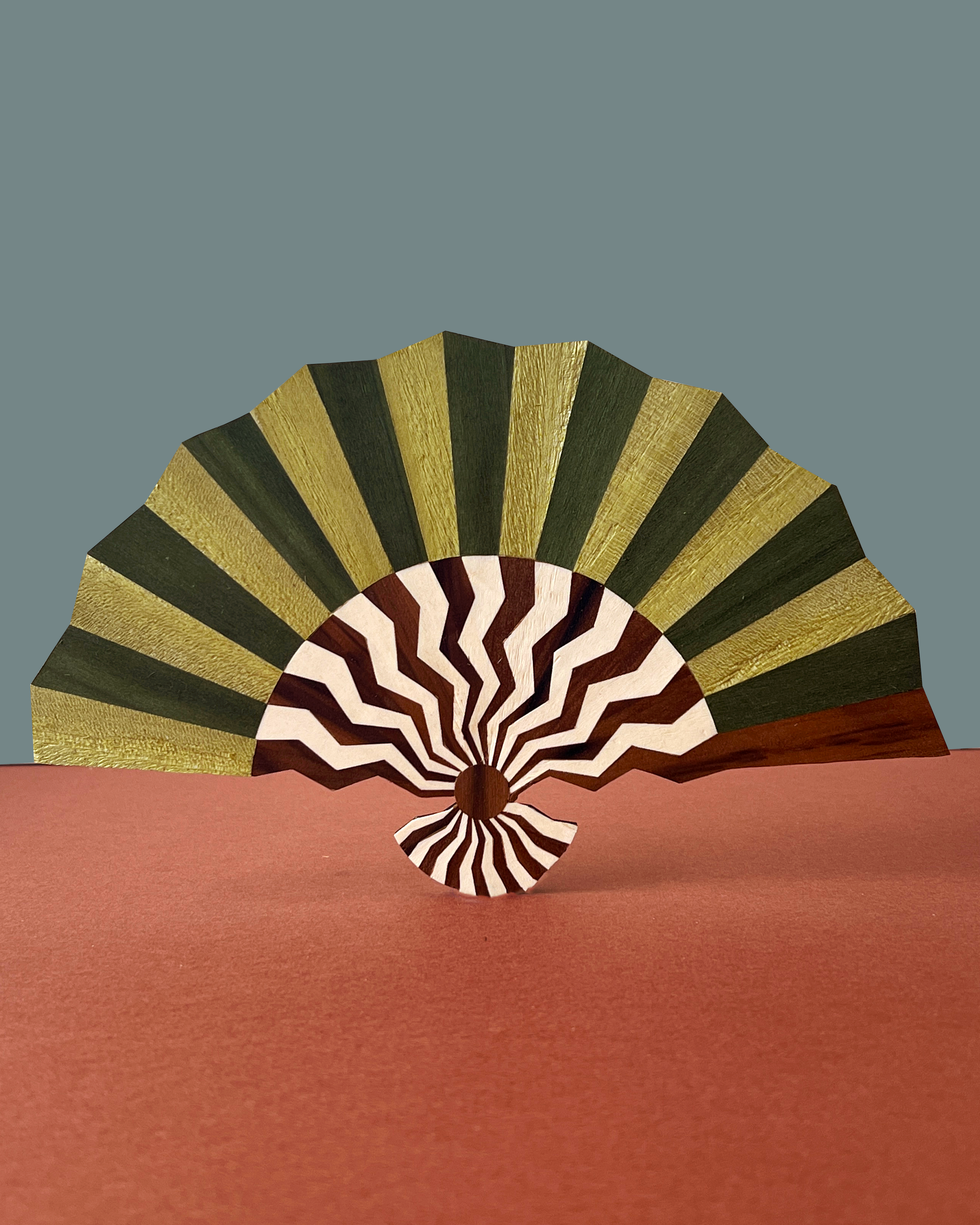 Marquetry Wall Fan