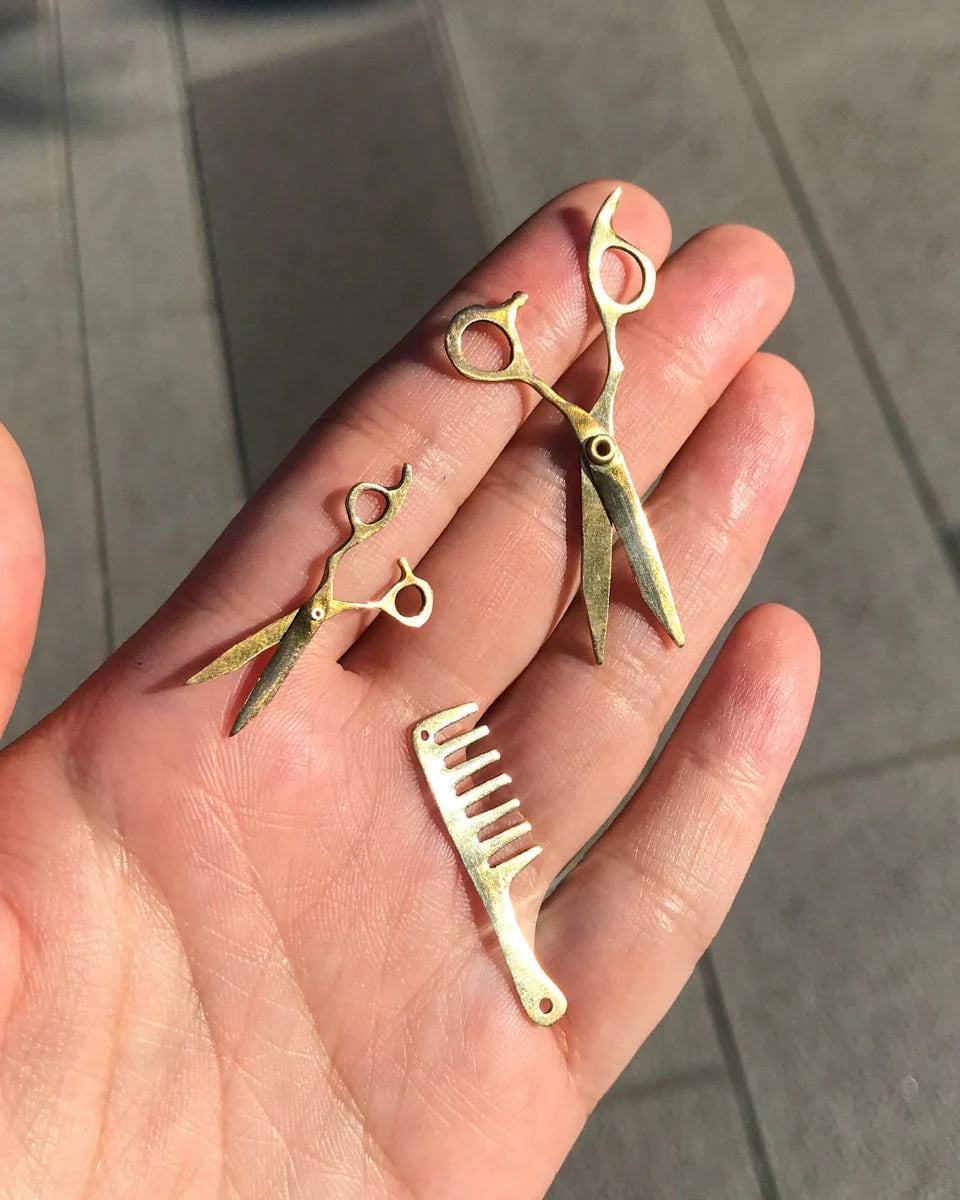 Hairdresser's set earrings
