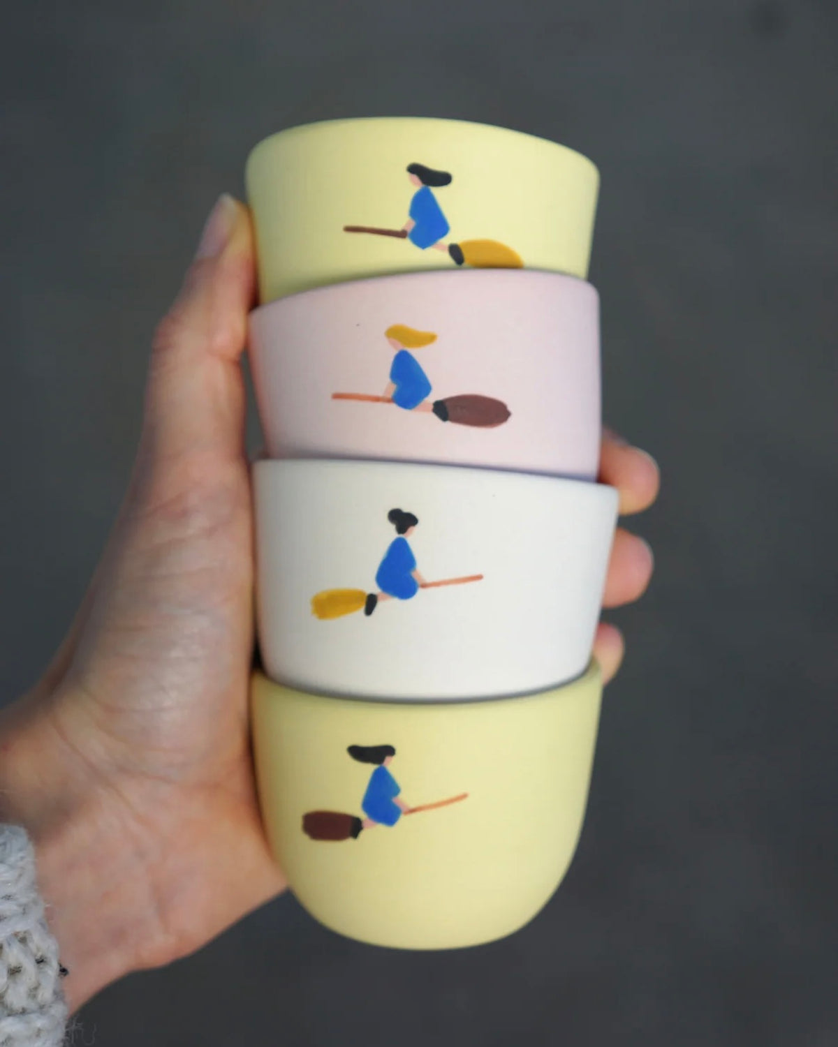 Spooky Hand-Painted Cups by Top Top