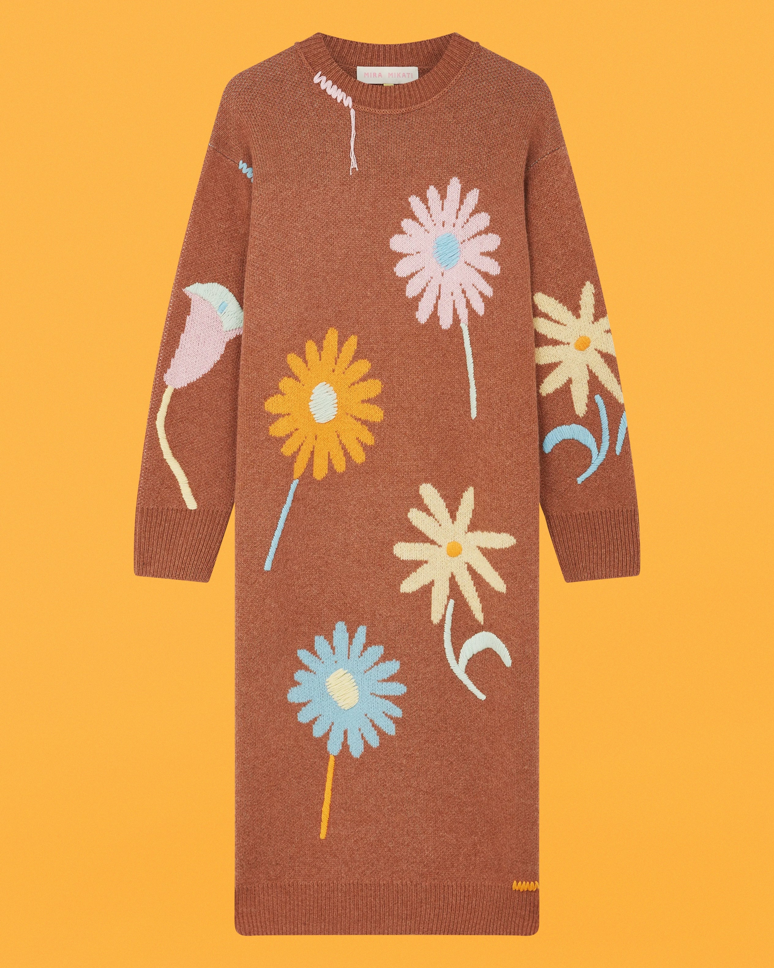 Floral knit dress
