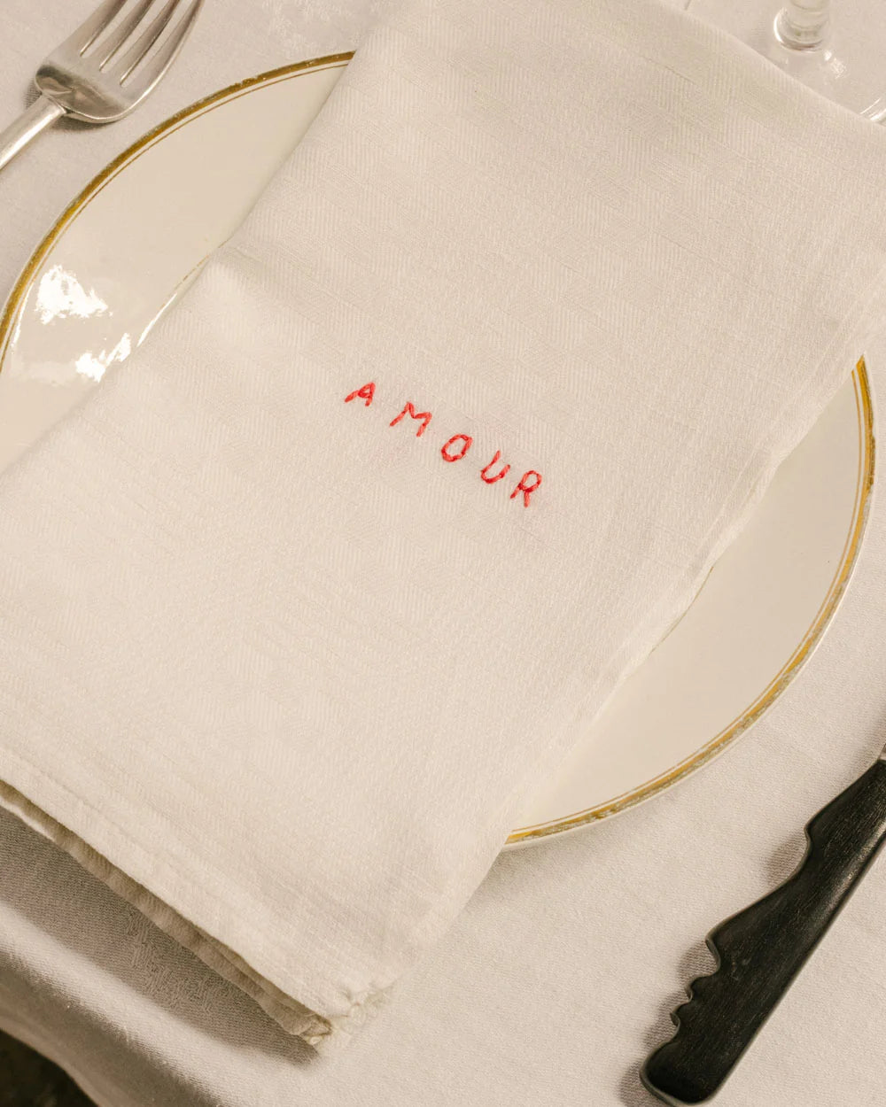 Embroidered Napkins by Œuvres Sensibles