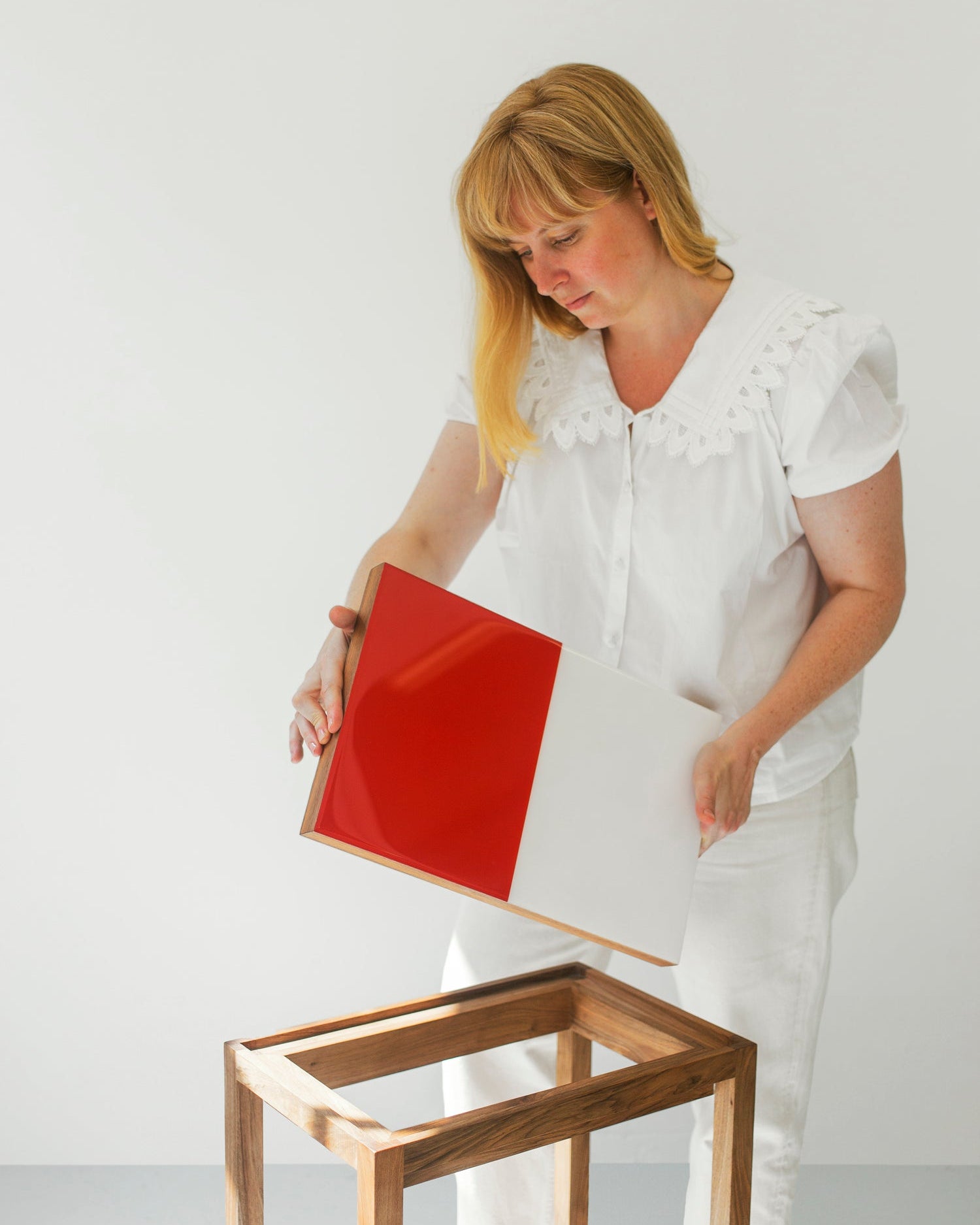 Nested Lines Reversible Console by Malika Favre - Alice Roux