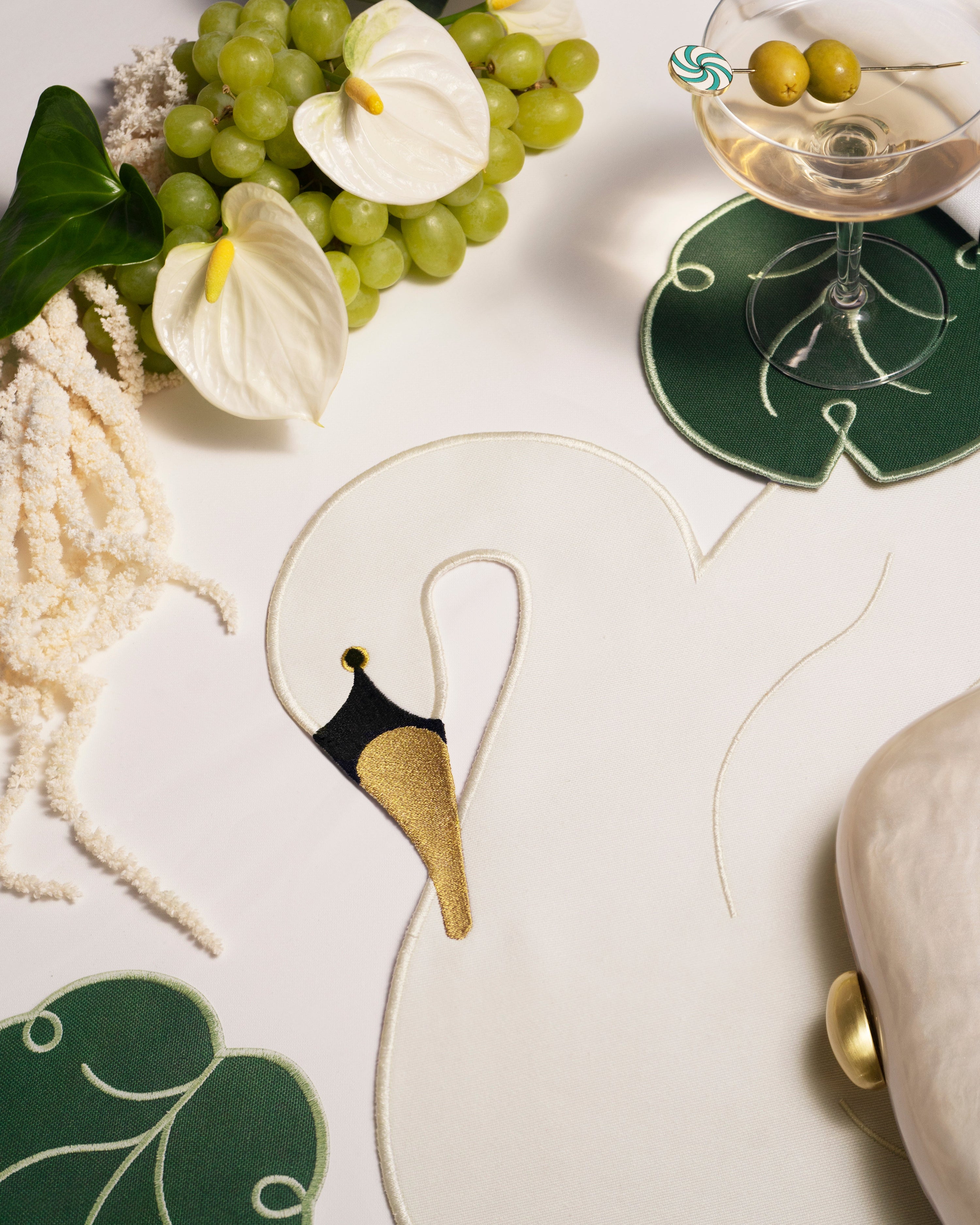 Swan Placemats and Lily Coasters