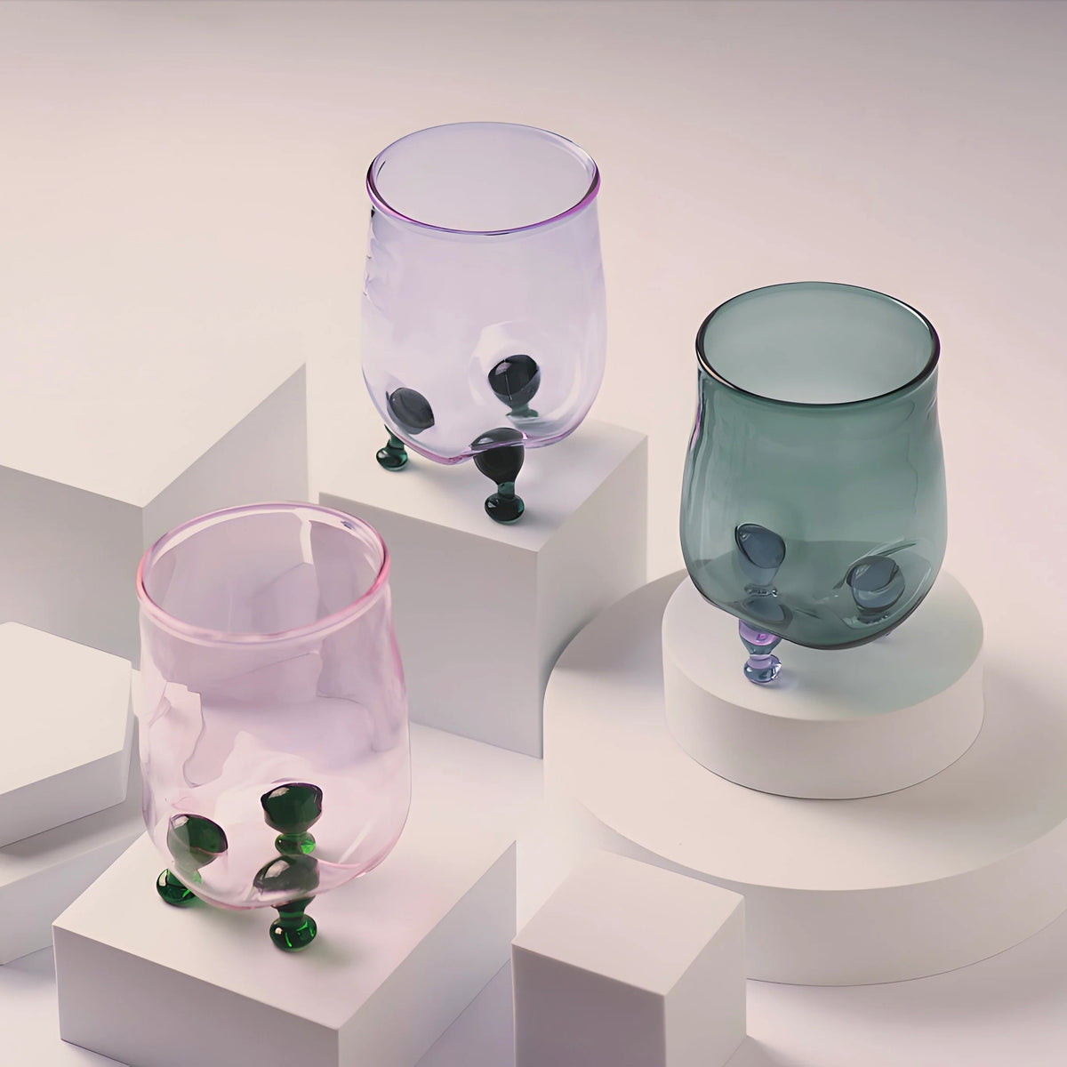 Eye Candy Cocktail Glass Trio by Ornamental by Lameice