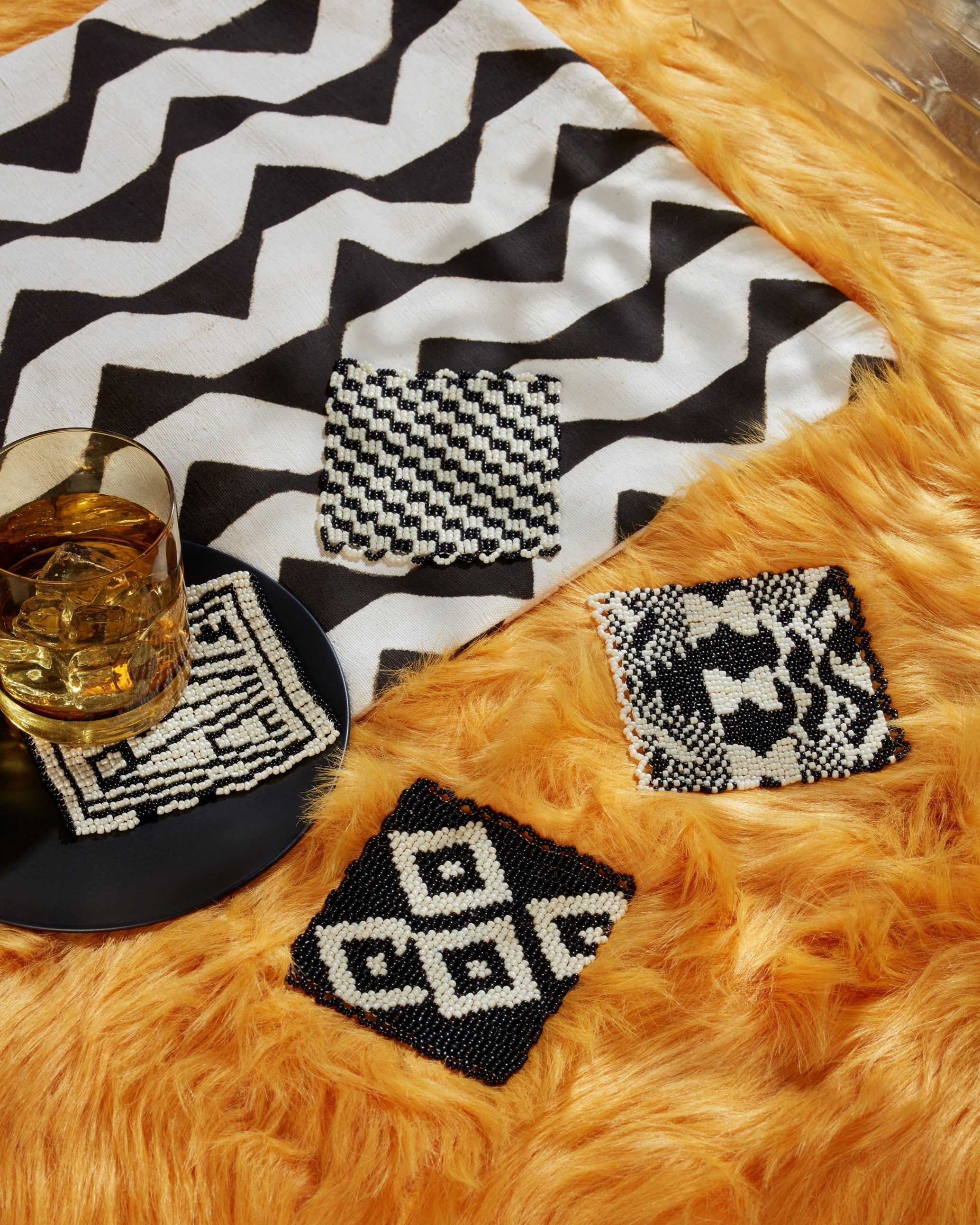 Beaded Coasters by Monkeybiz