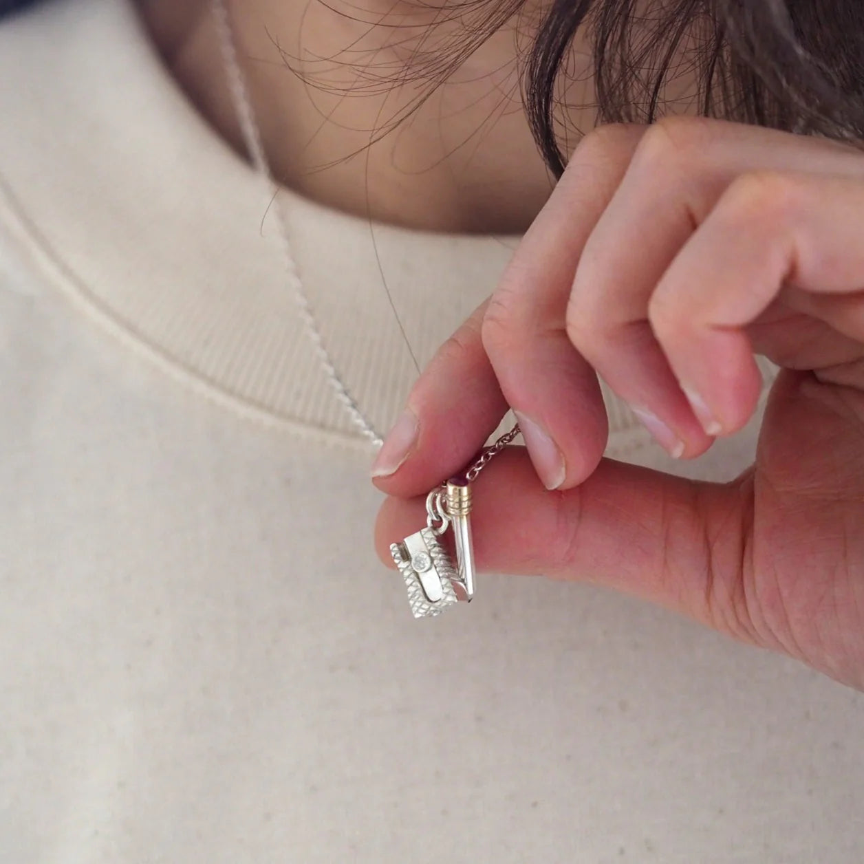 Precious Pencil & Sharpener Necklace by Sarah Meredith - RockCakes