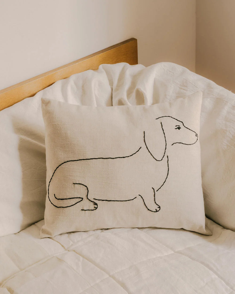 Embroidered Cushions by Œuvres Sensibles