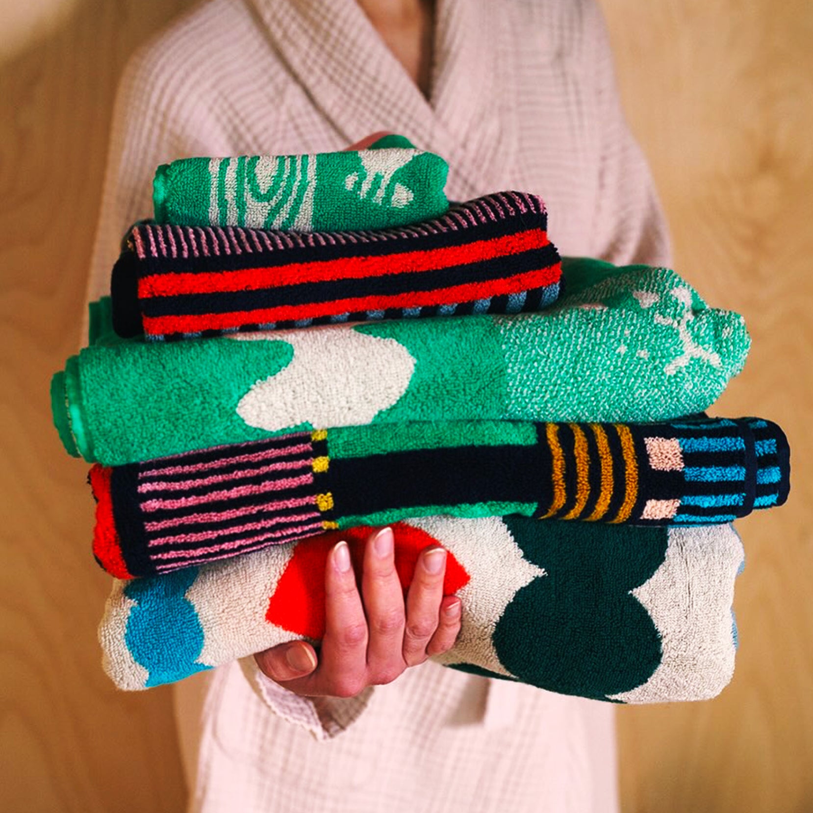 Multi stripe towels
