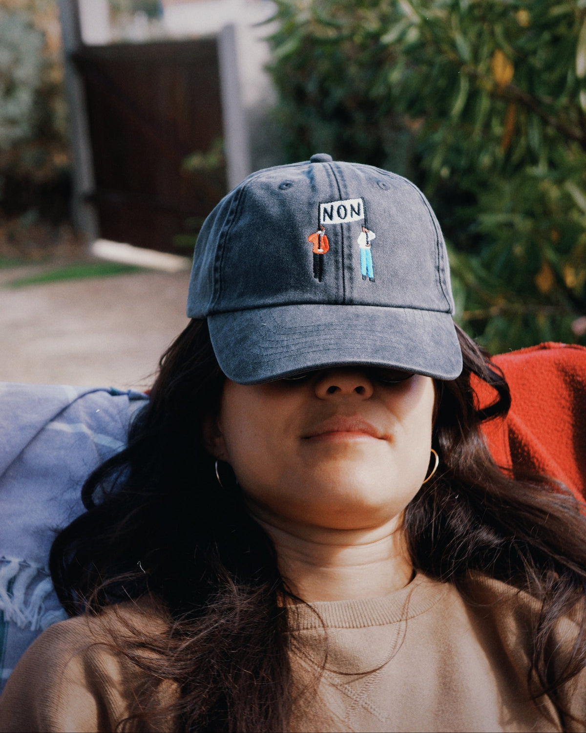 NON! Embroidered Cap by Top Top