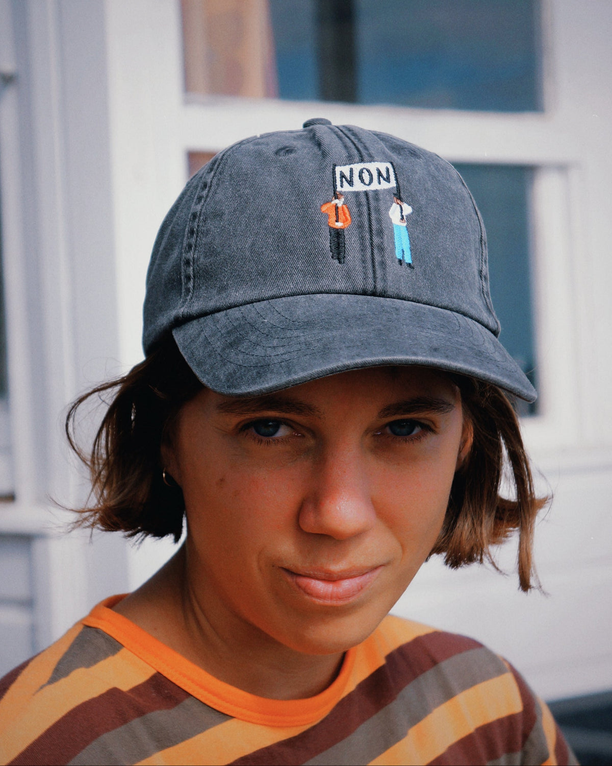 NON! Embroidered Cap by Top Top
