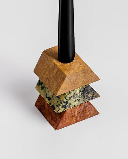 Triangle Gemstone Puzzle Candelabra
