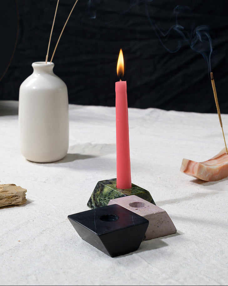 Triangle Gemstone Puzzle Candelabra