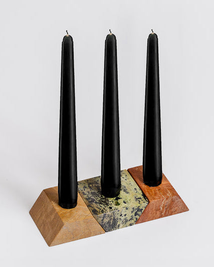 Triangle Gemstone Puzzle Candelabra