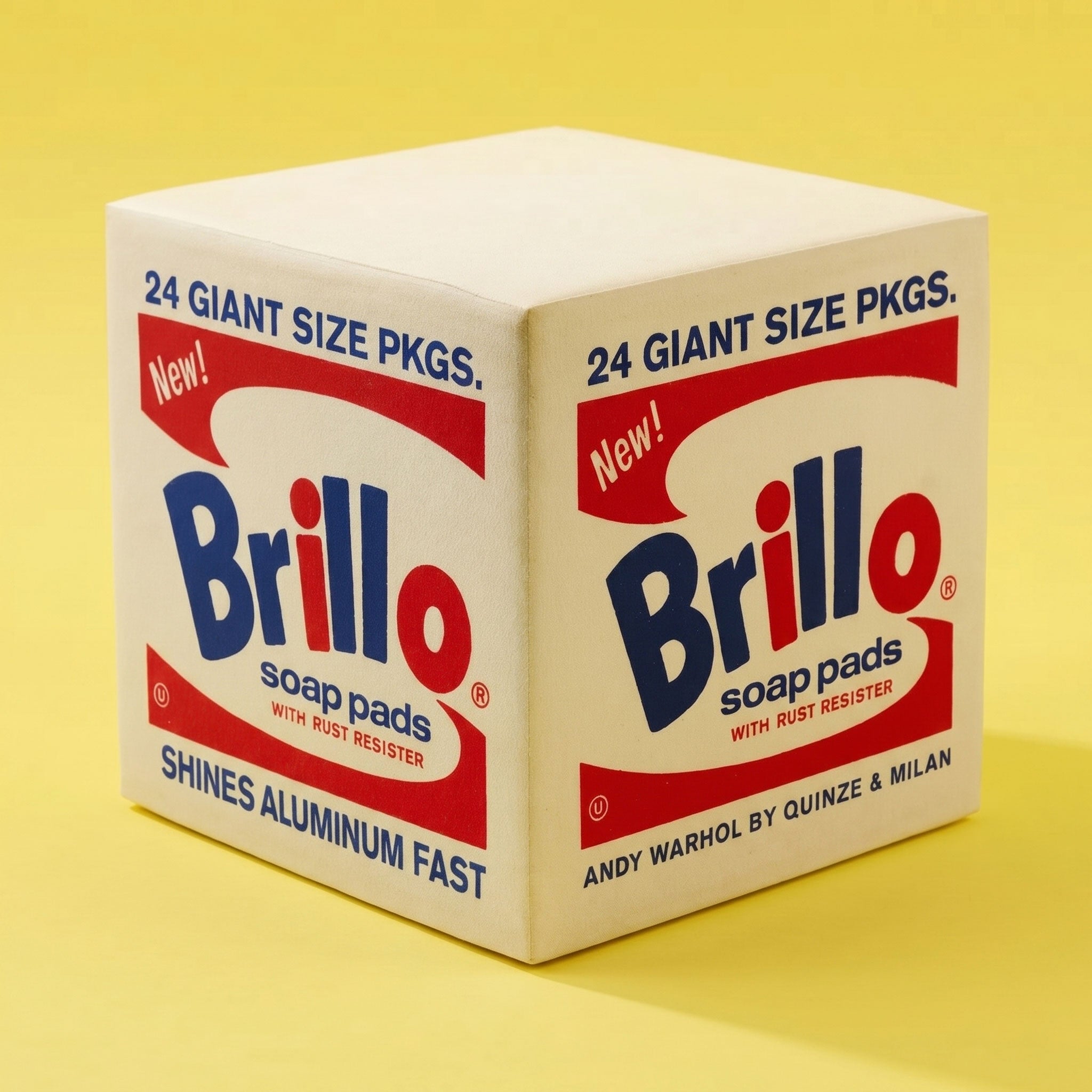 Fake Warhol's Brillo Pouf by Drouot