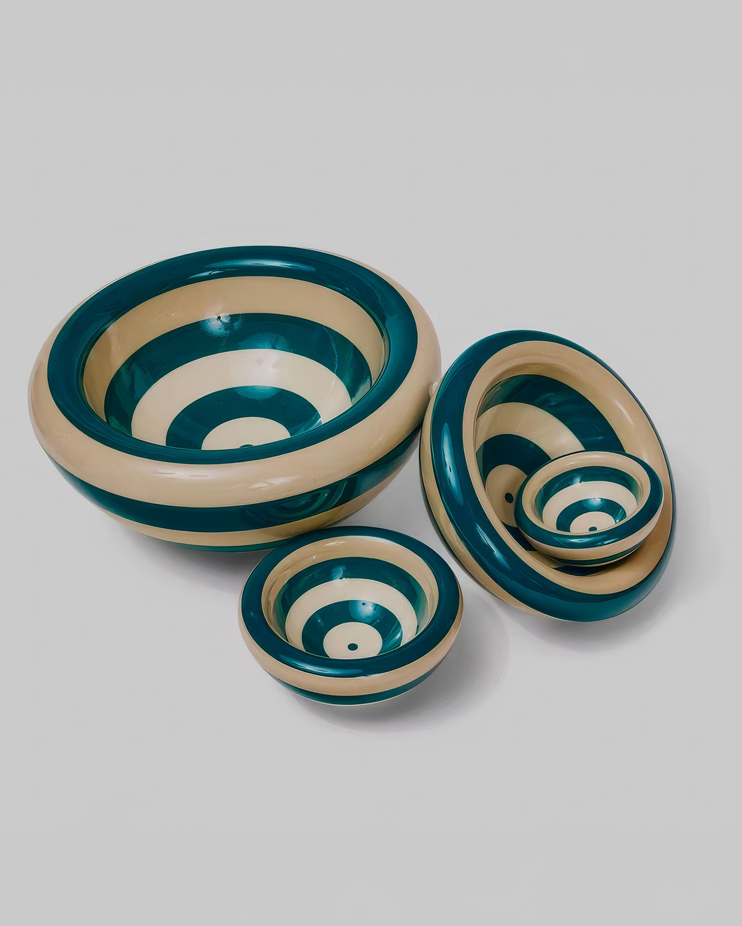 Teal Stripes Ceramics by Base Ceramics