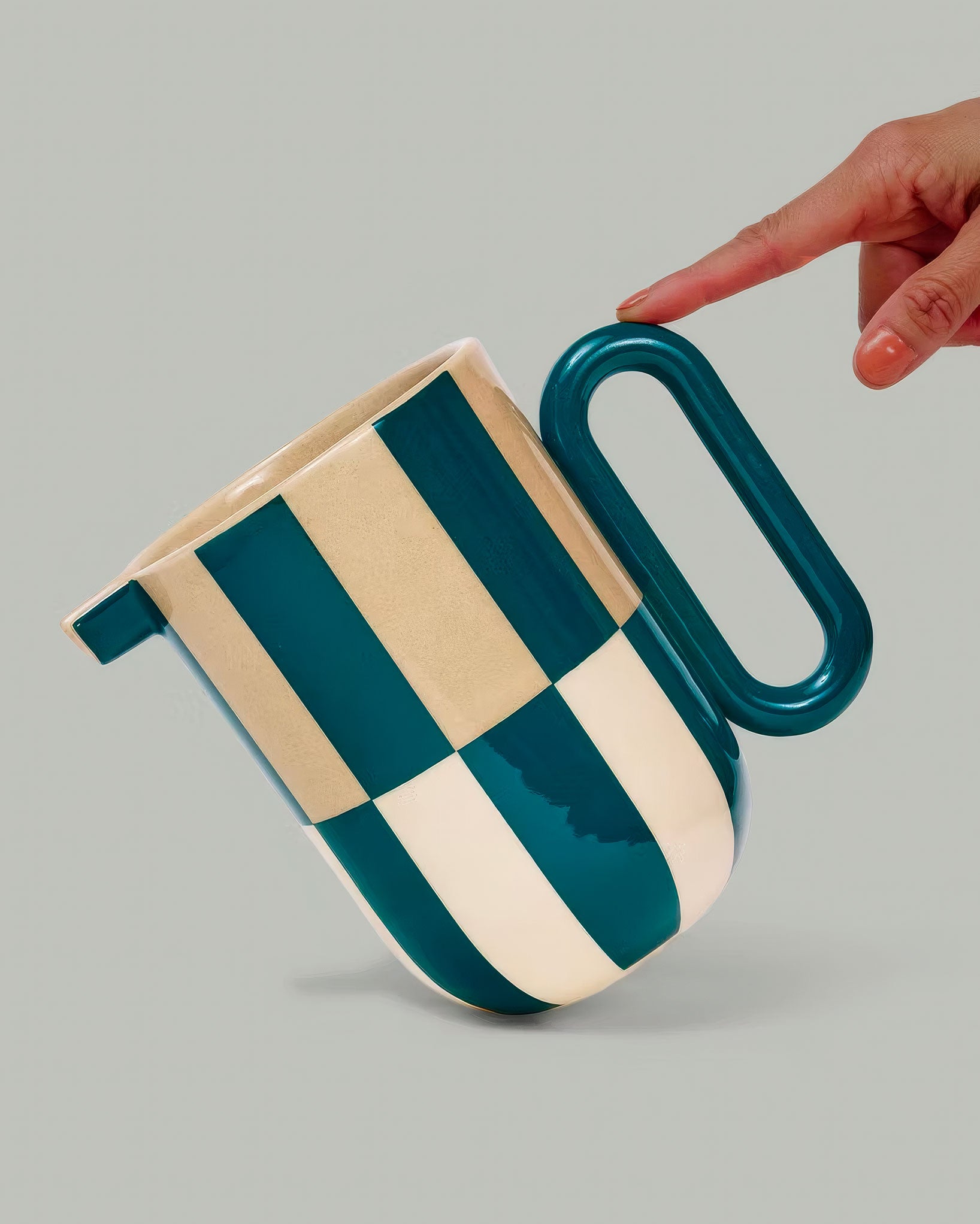 Teal Stripes Ceramics