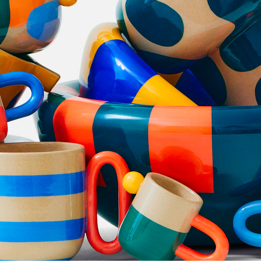 Multicolour Stripes Ceramics by Catalina Parra - Base Ceramics