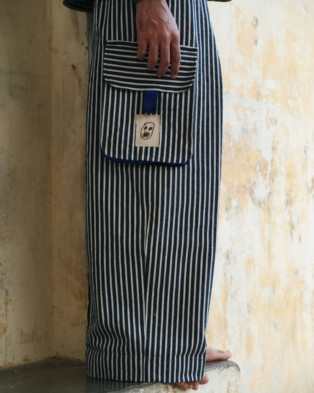 Fluted Slate Jacket and Trousers by Fenmy Taxena