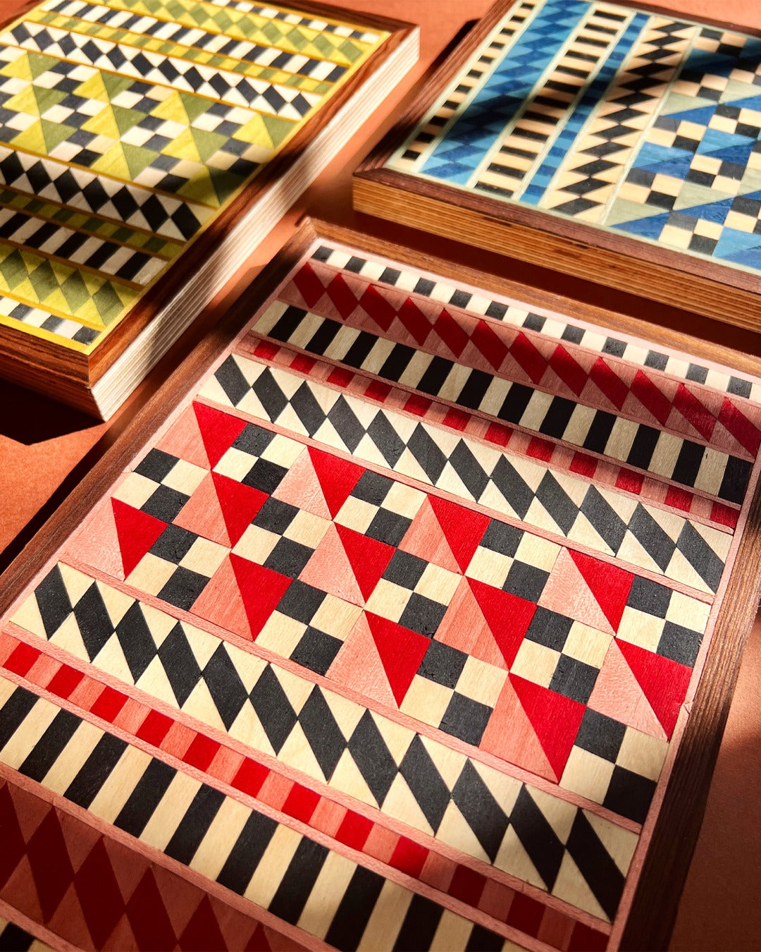 Marquetry quilts by Lou Taylor