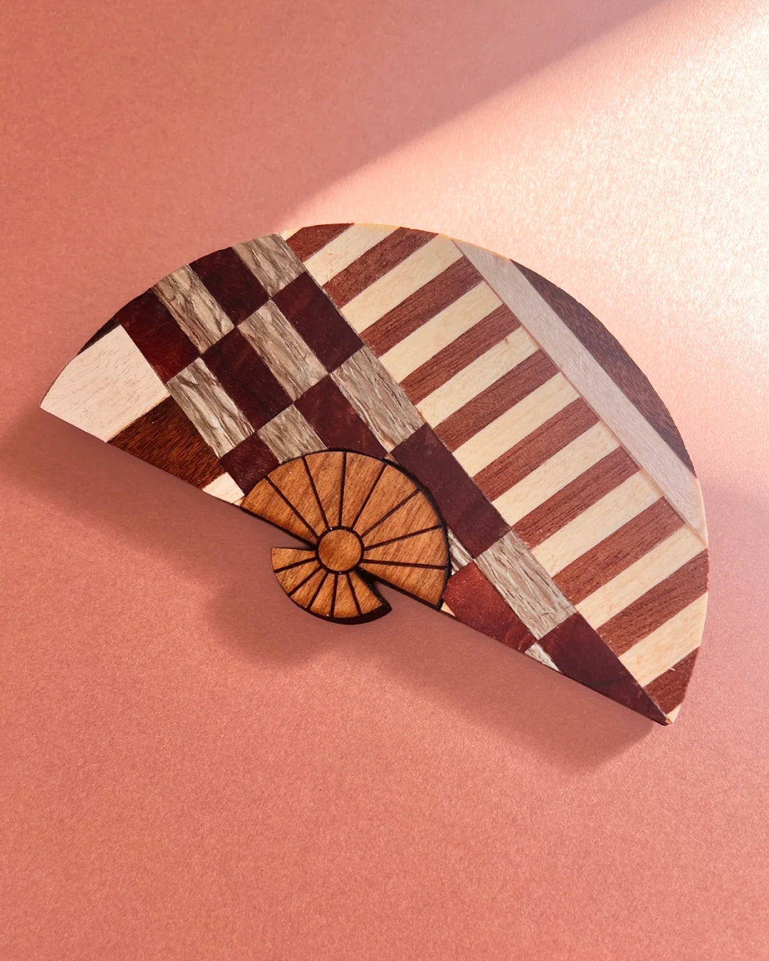 Marquetry mini fan by Lou Taylor