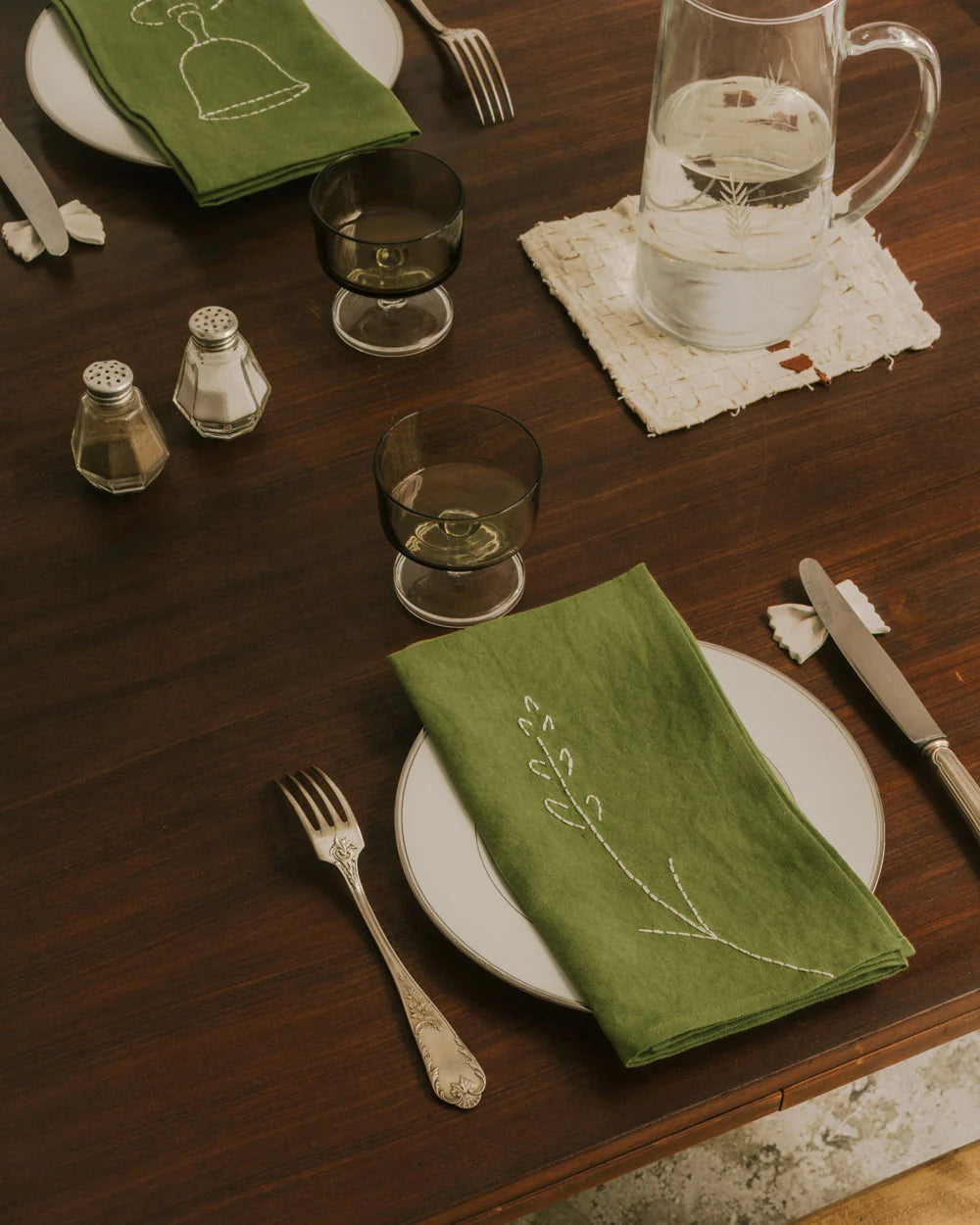 Embroidered Napkins by Œuvres Sensibles