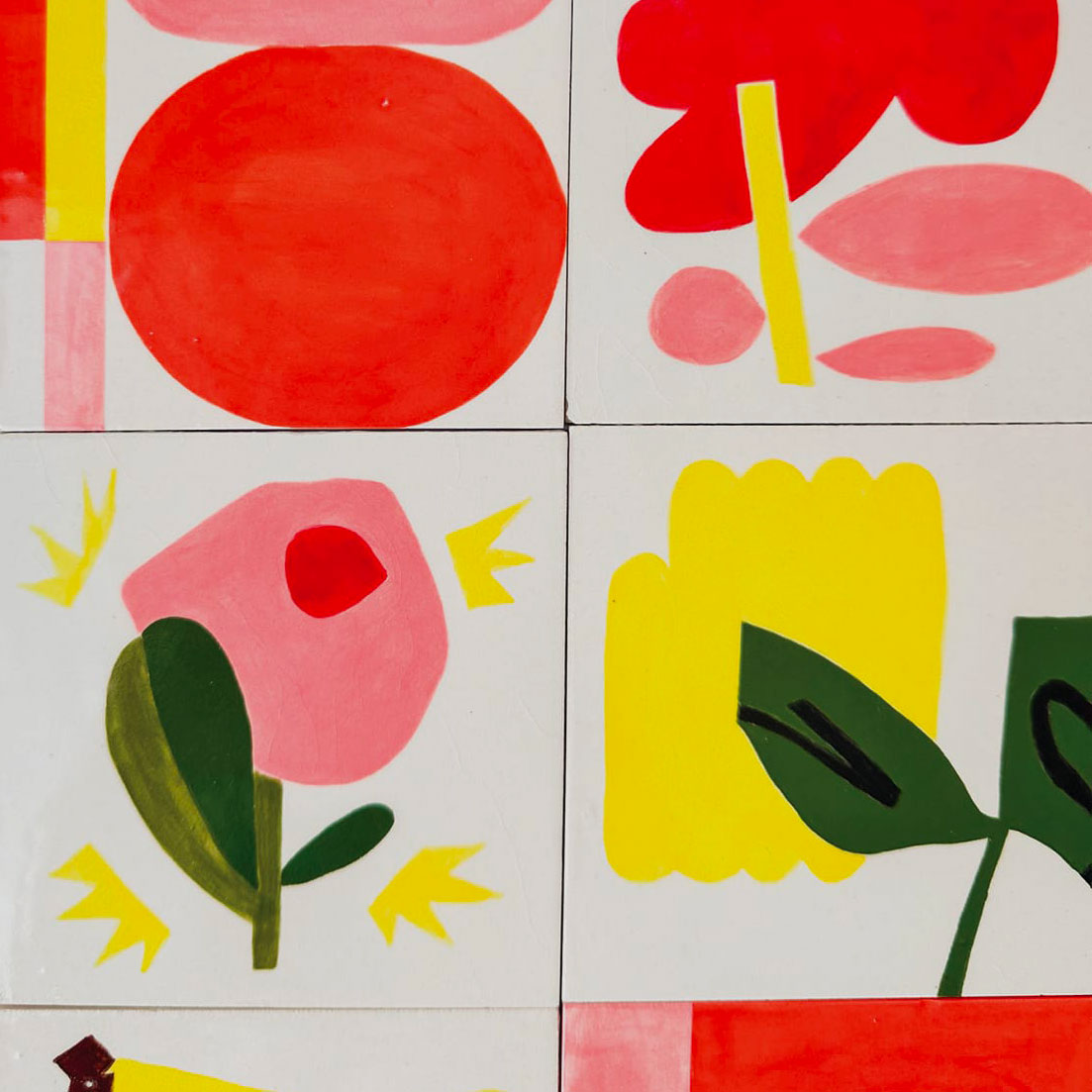 Bloom Handpainted Tiles by Jun Objects