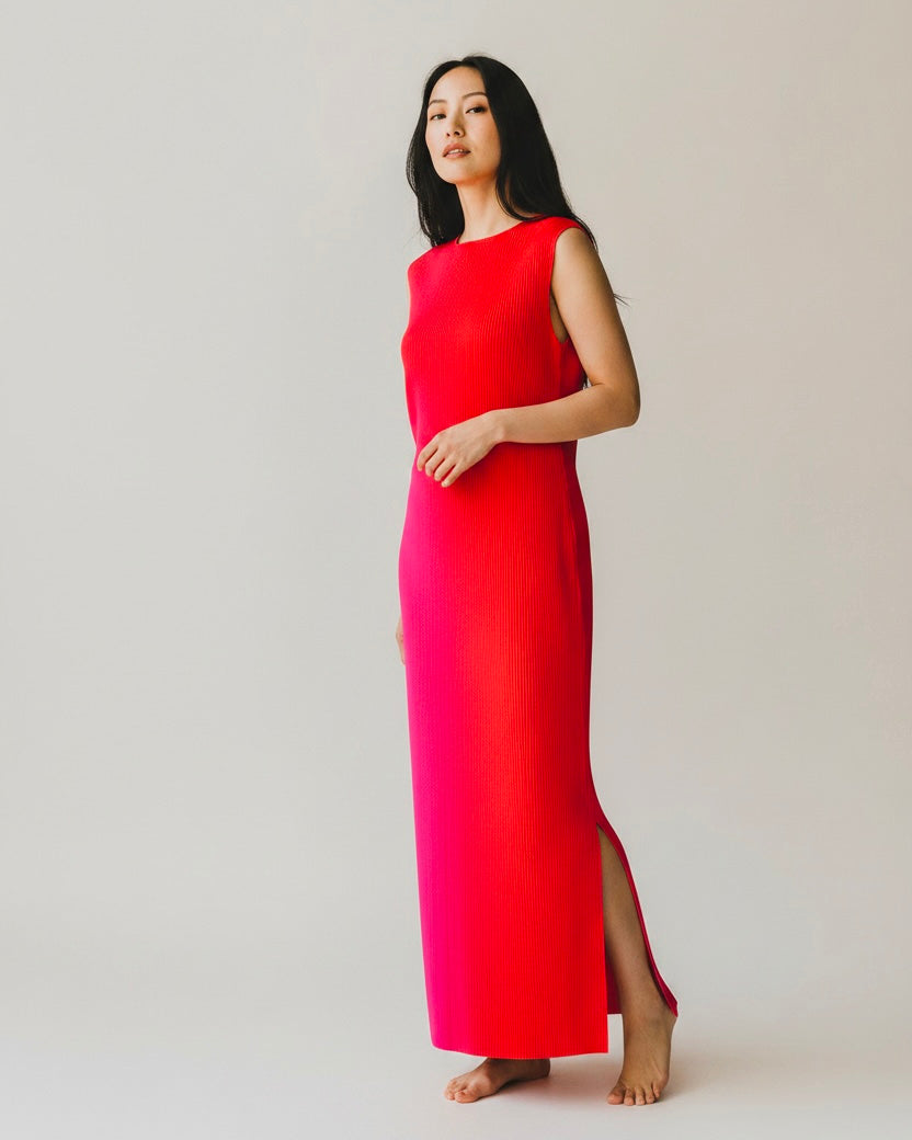 The Gradient Pleat Dress by Kitty Joseph