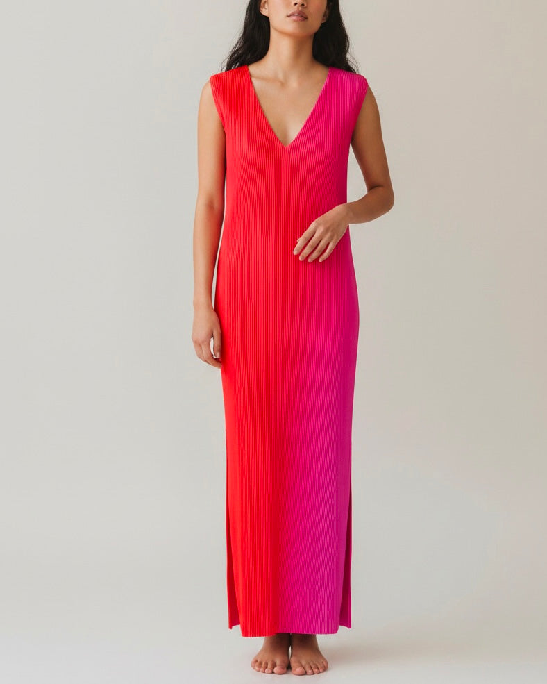 The Gradient Pleat Dress by Kitty Joseph
